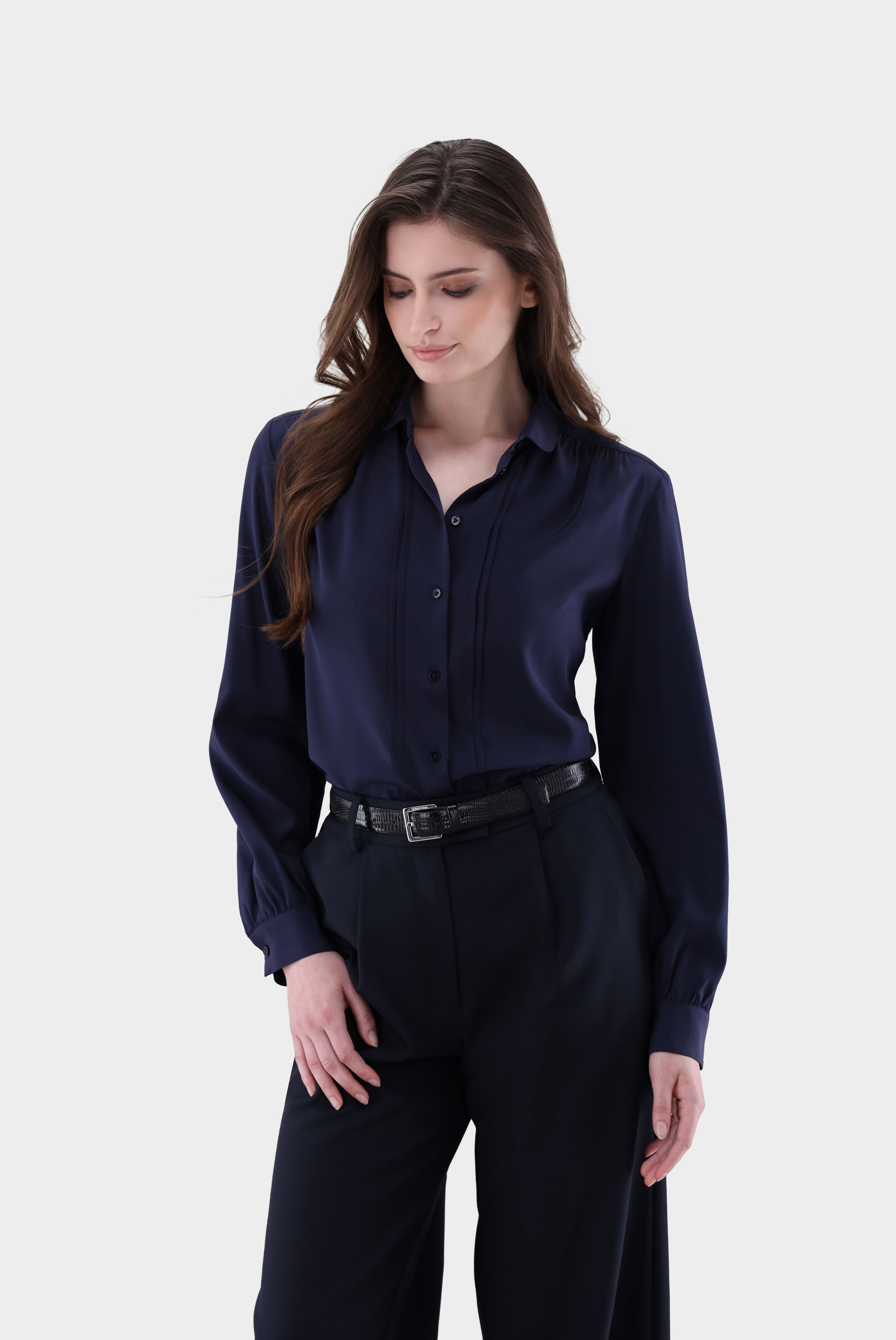 Bluse aus Seide mit Raffungen