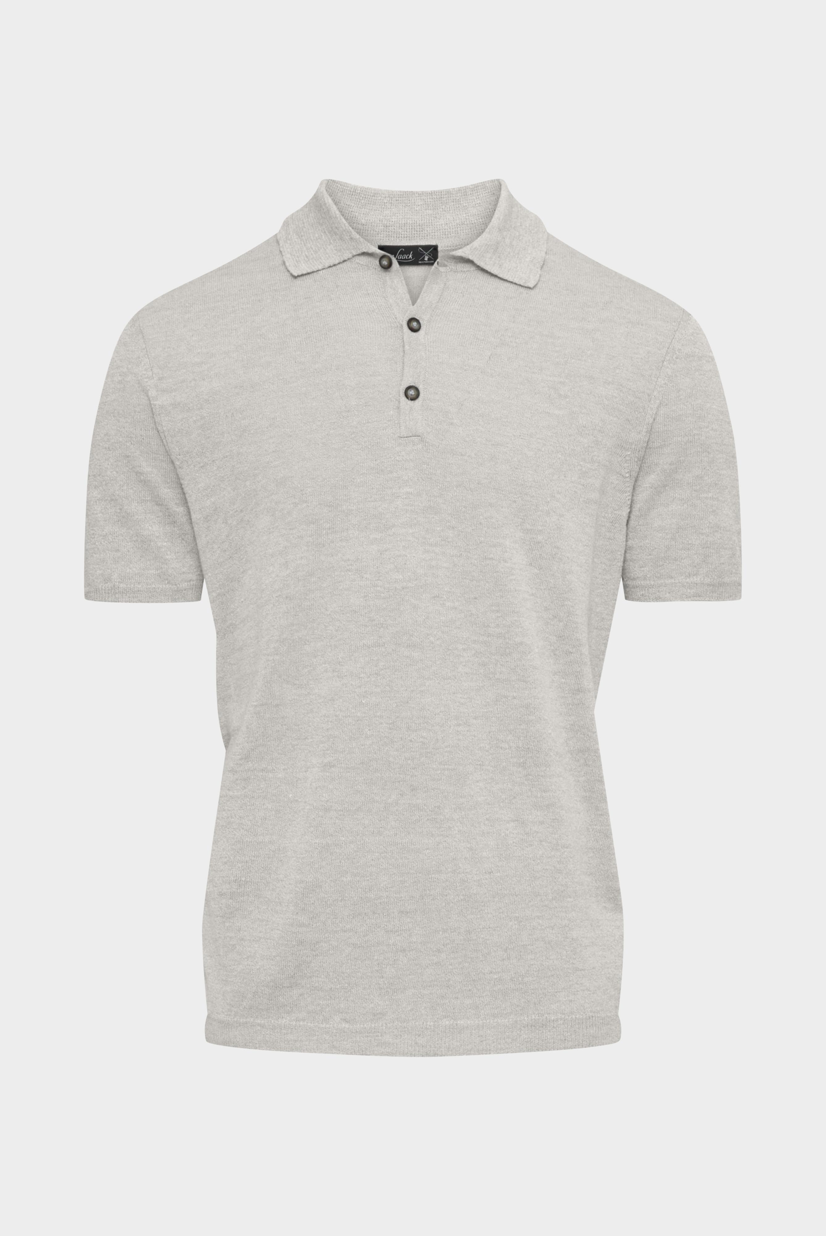 Poloshirt gestrickt aus Leinen
