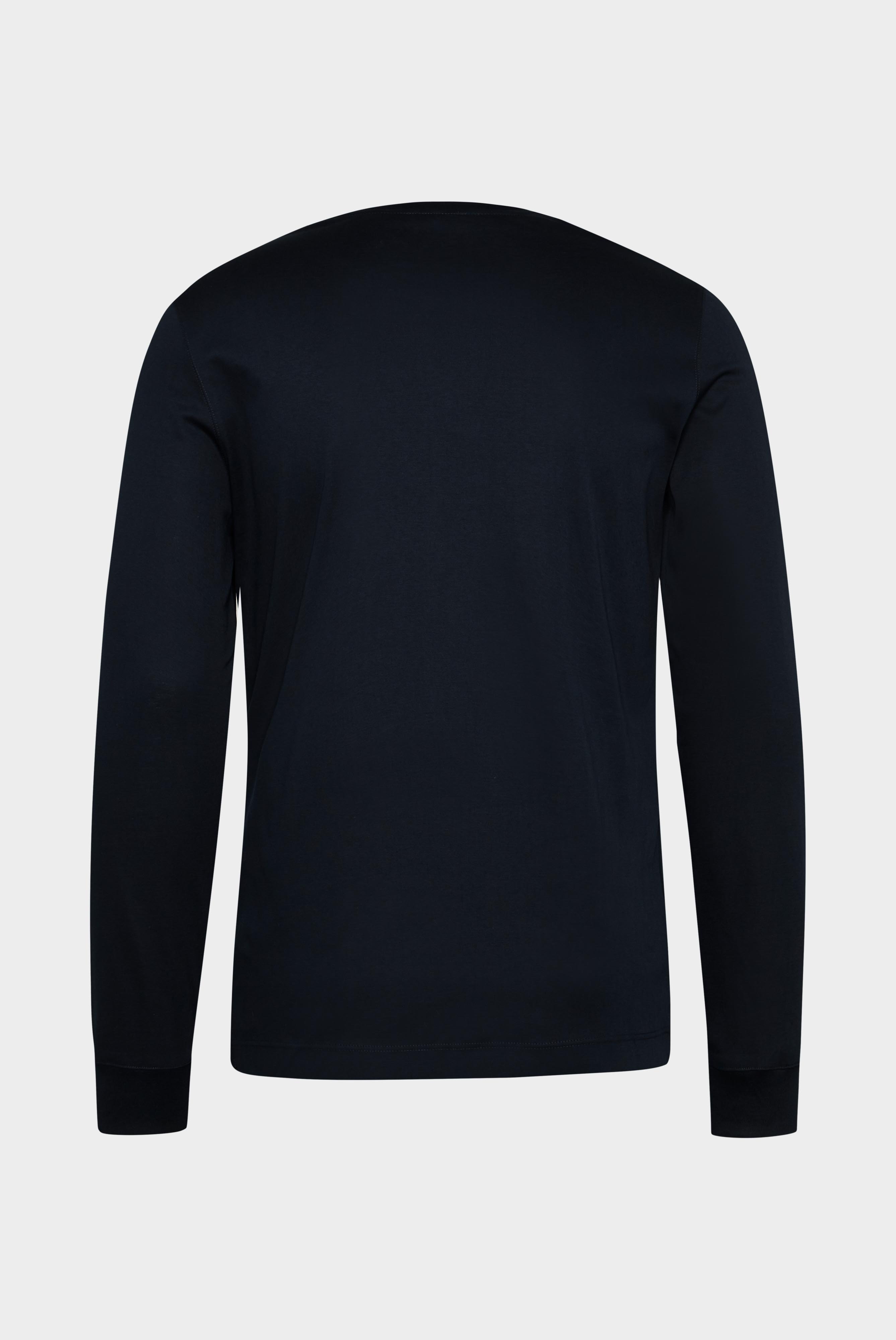 T-Shirts+Langarm Jersey T-Shirt mit Rundhals Slim Fit+20.1718.UX.180031.790.X4L