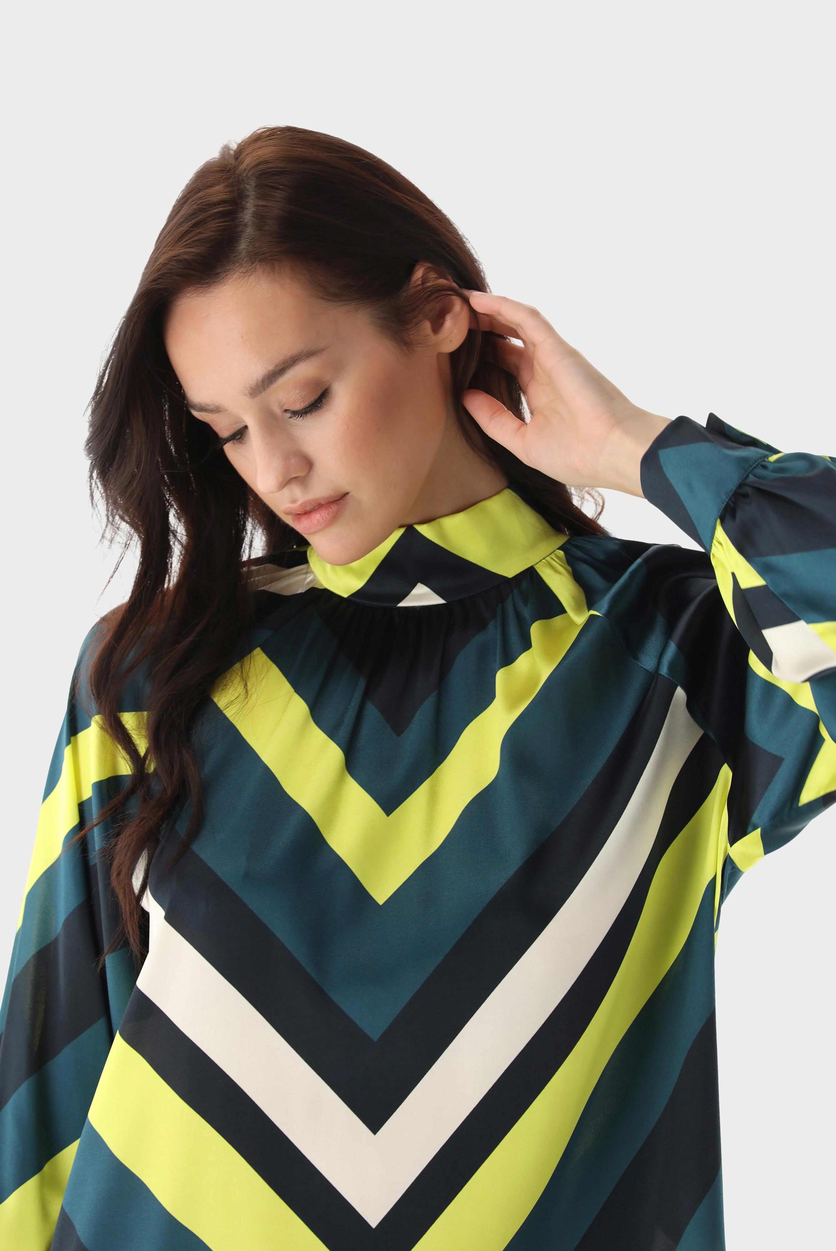 Casual Blouses+Silk Satin Blouse with stripe Print+05.527I.52.171996.962.34