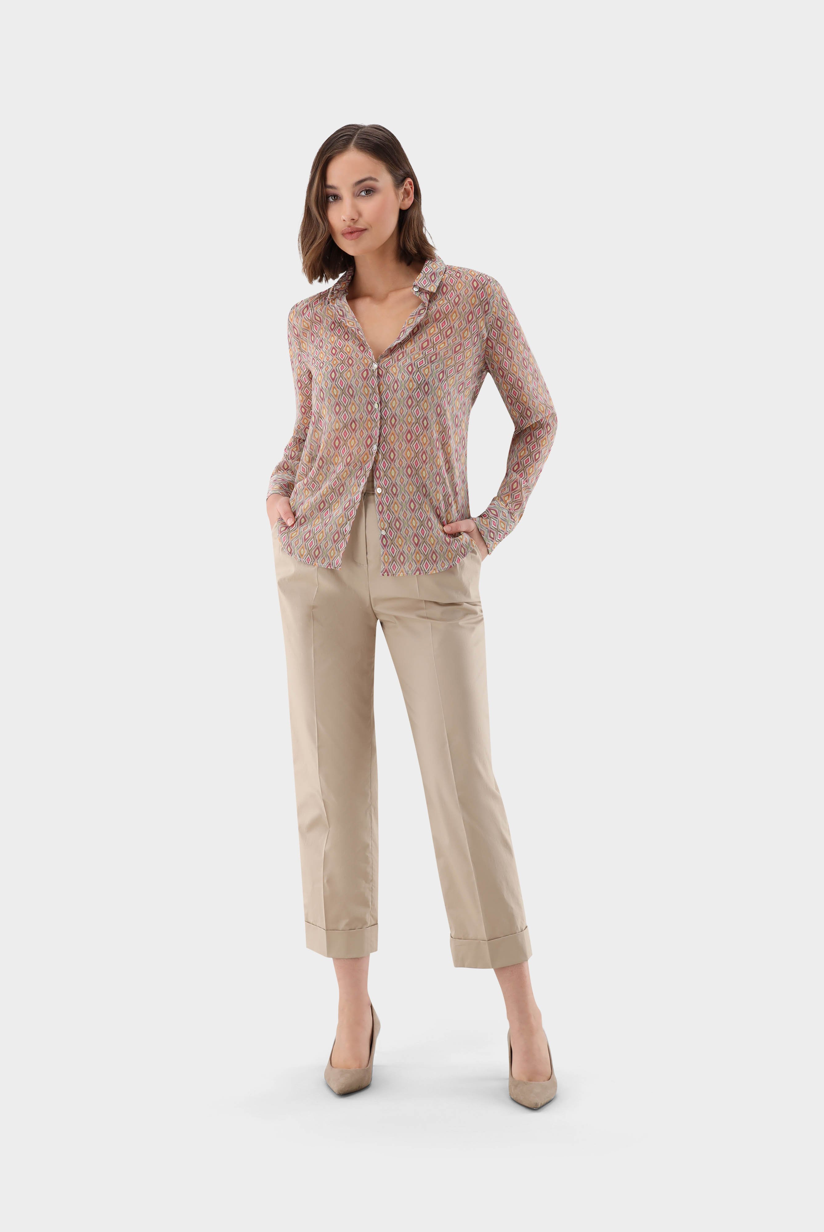 Casual Blouses+Printed Shirt Blouse with Lurex Stripe+05.511Z.07.170153.355.34
