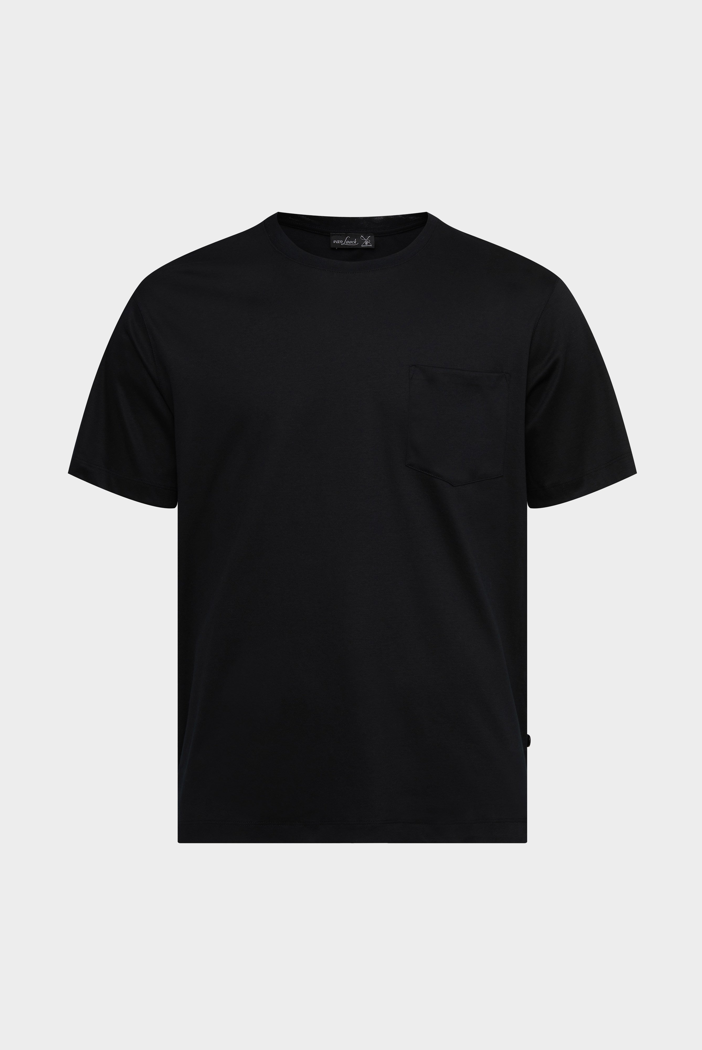T-Shirts+Oversize Jersey T-Shirt mit Brusttasche+20.1776.GZ.180031.099.S