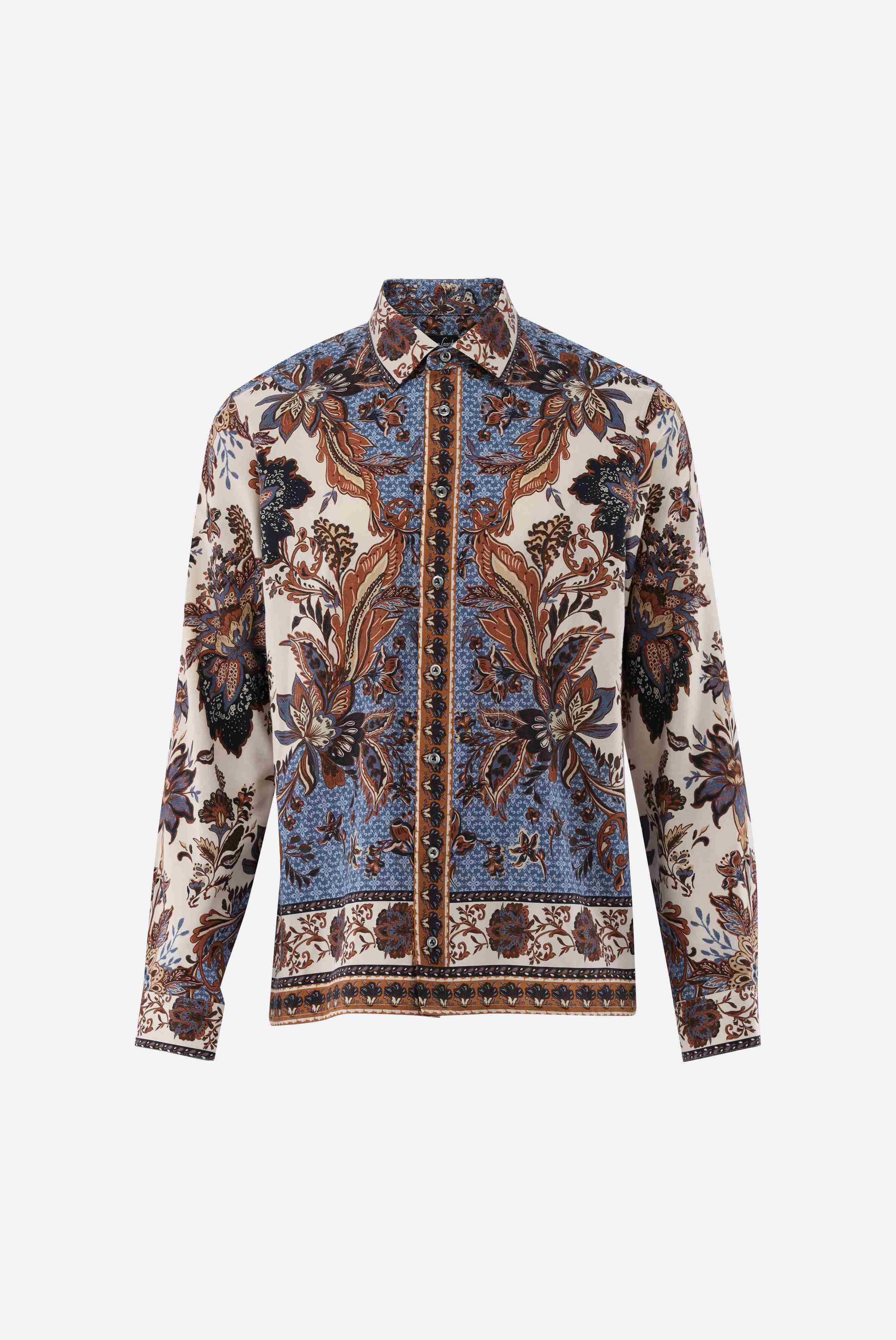 Flanellhemd mit platziertem Print