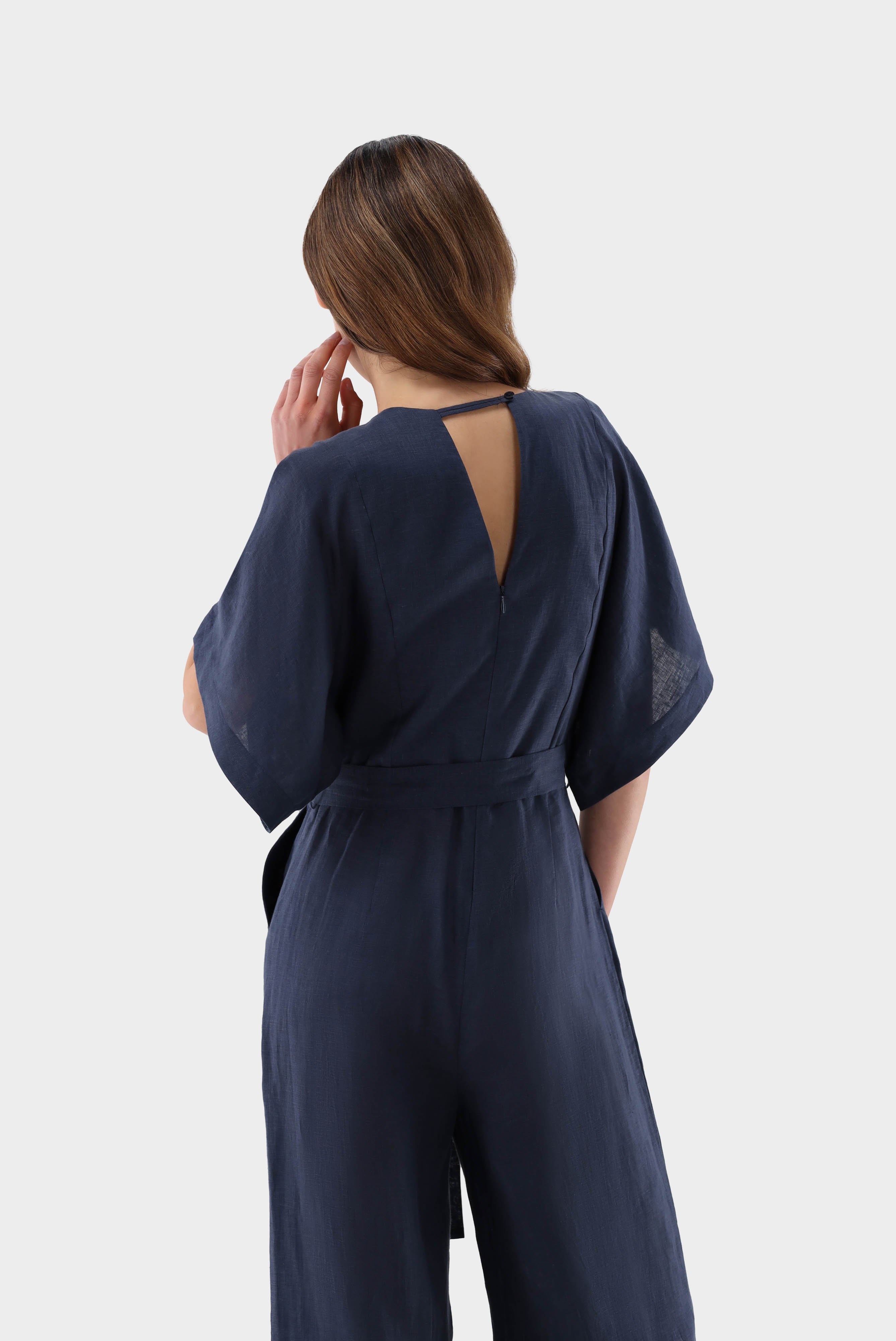 Jeans & Trousers+Jumpsuit with wide Sleeves in Super-Soft Linen+05.658Q.22.150555.785.36