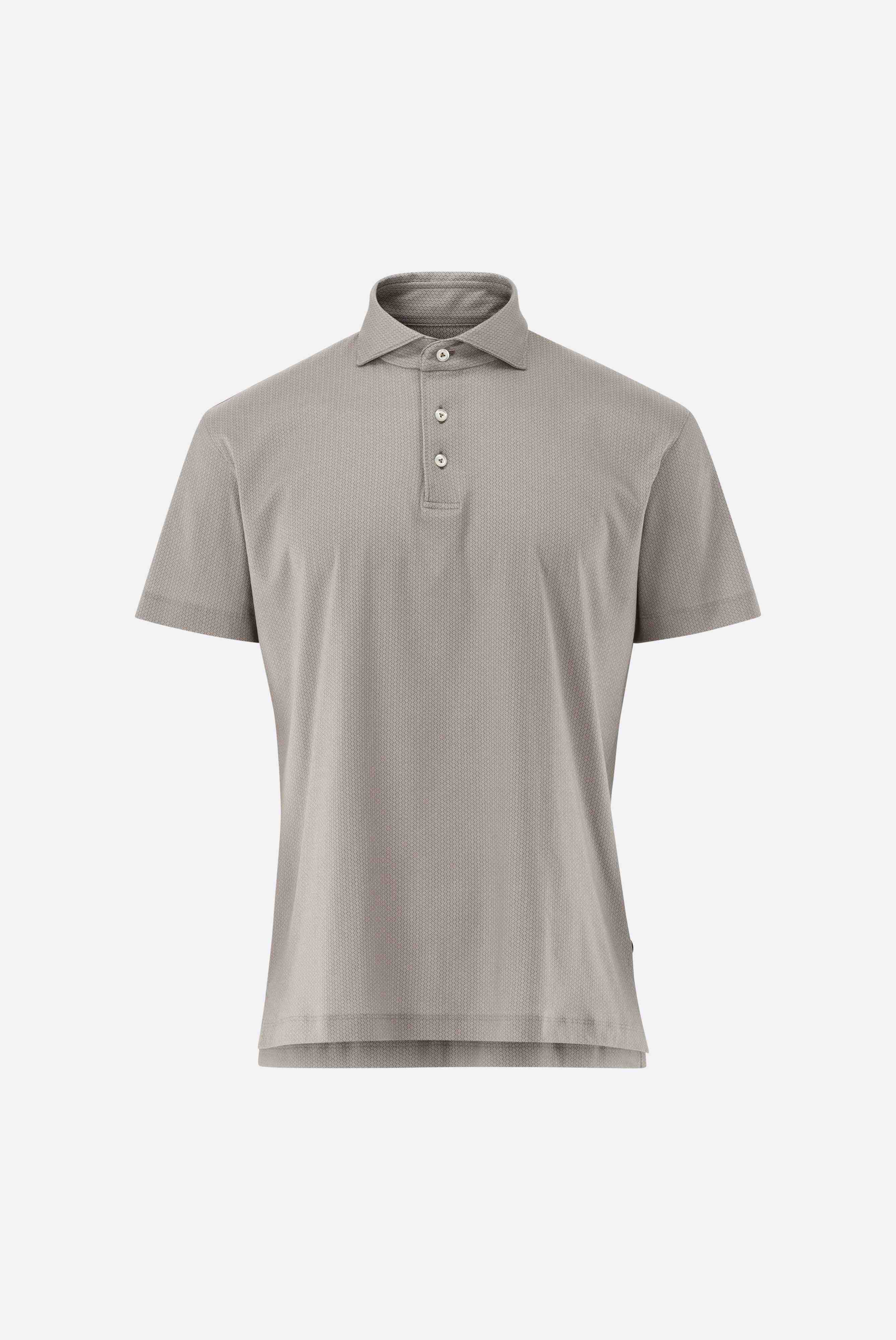 Poloshirt mit Mikro-Druck aus Schweizer Baumwolle