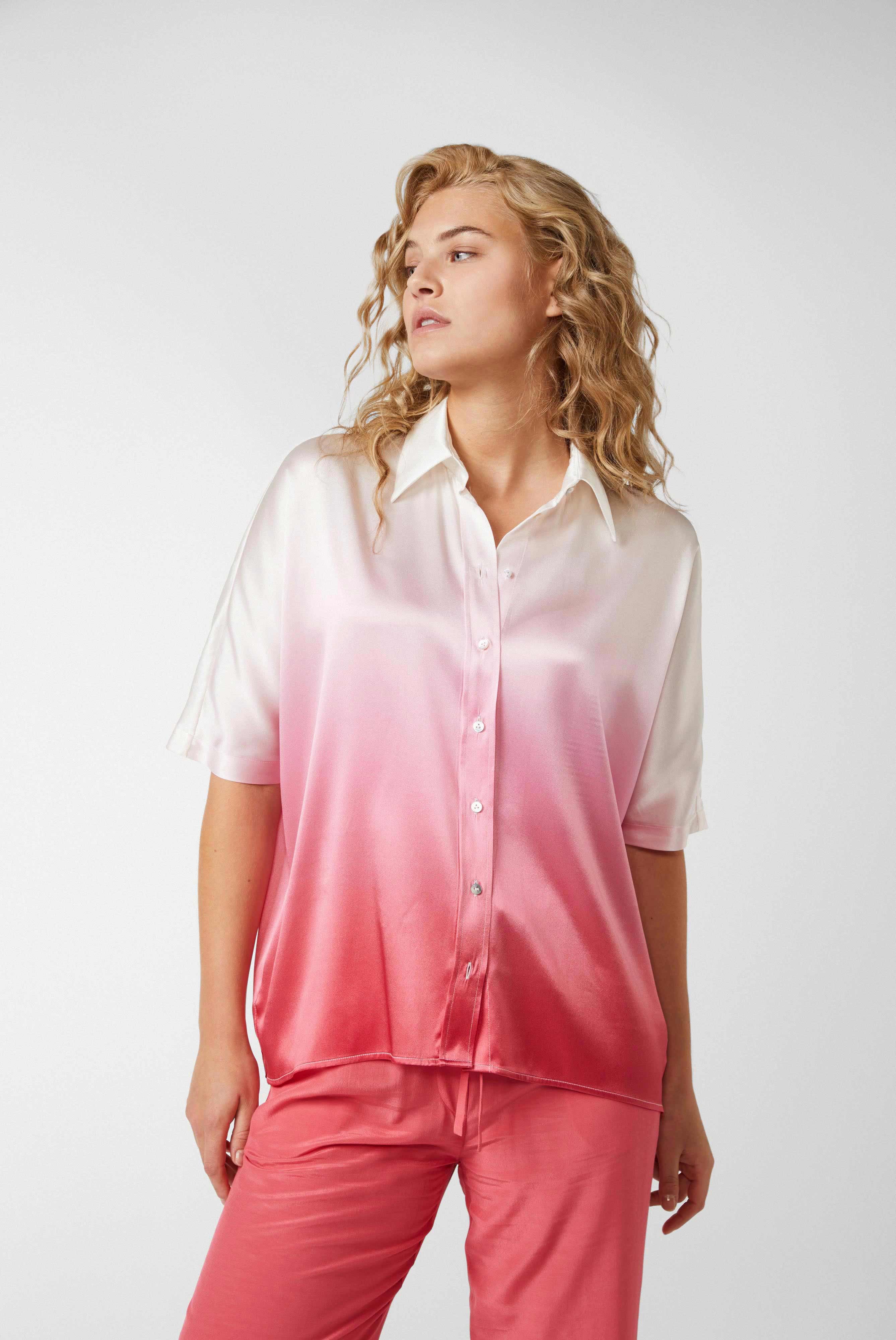 Casual Blouses+Flowing blouse with short sleeves+05.525X.DA.171980.540.46