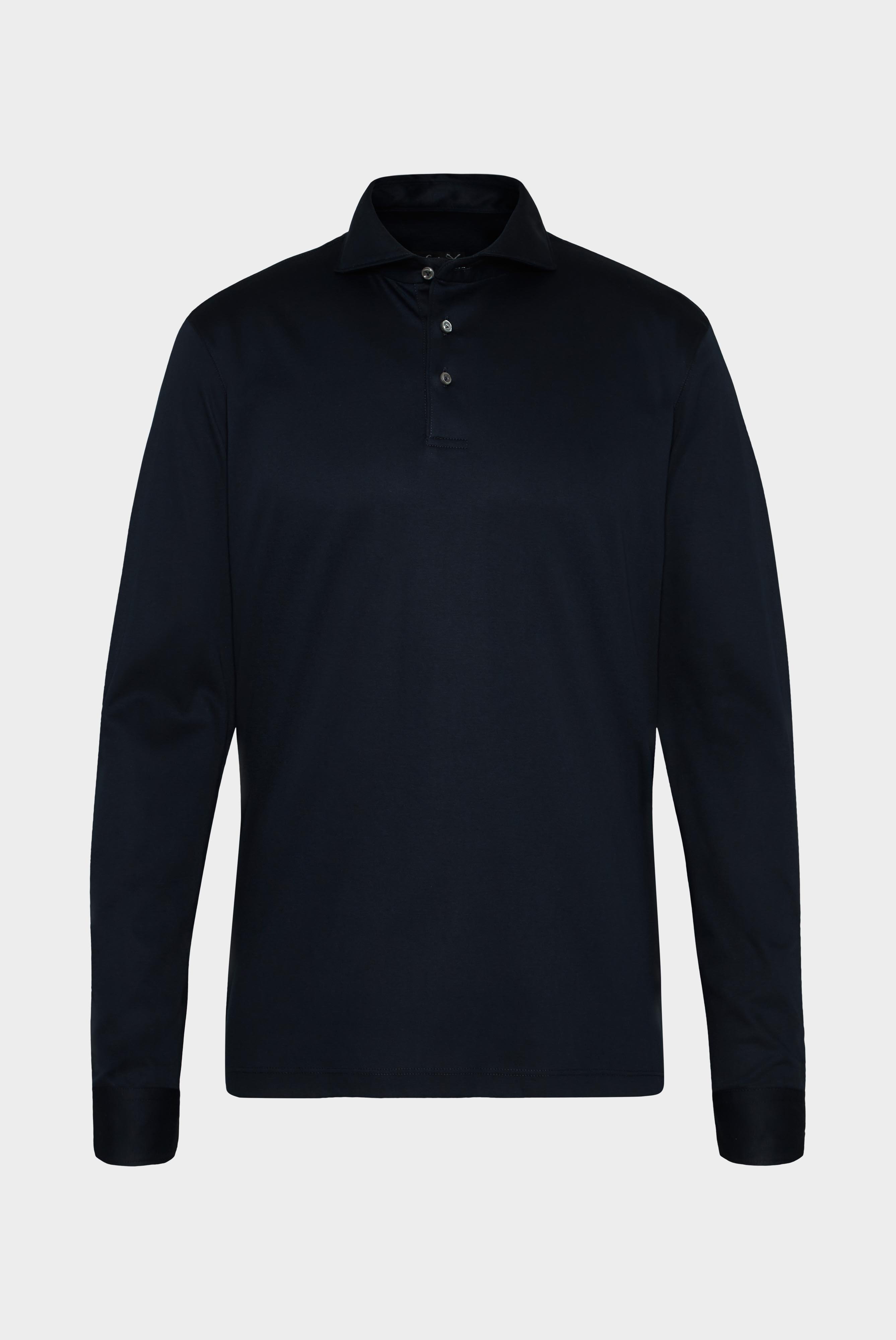 Poloshirts+Longsleeve Swiss Cotton Jersey Poloshirt+20.1726.UC.180031.790.XS