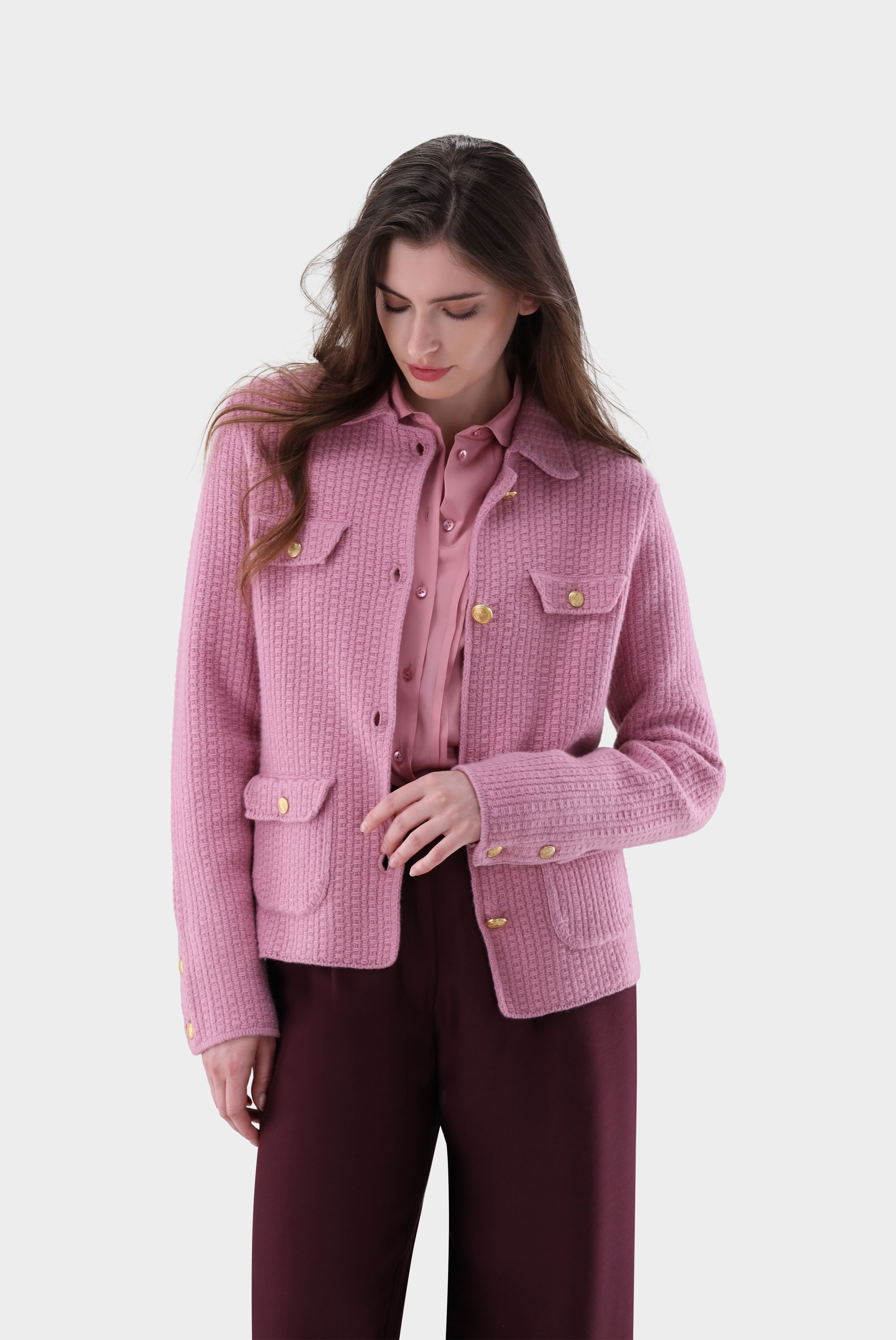 Blazer aus Tweed Strick