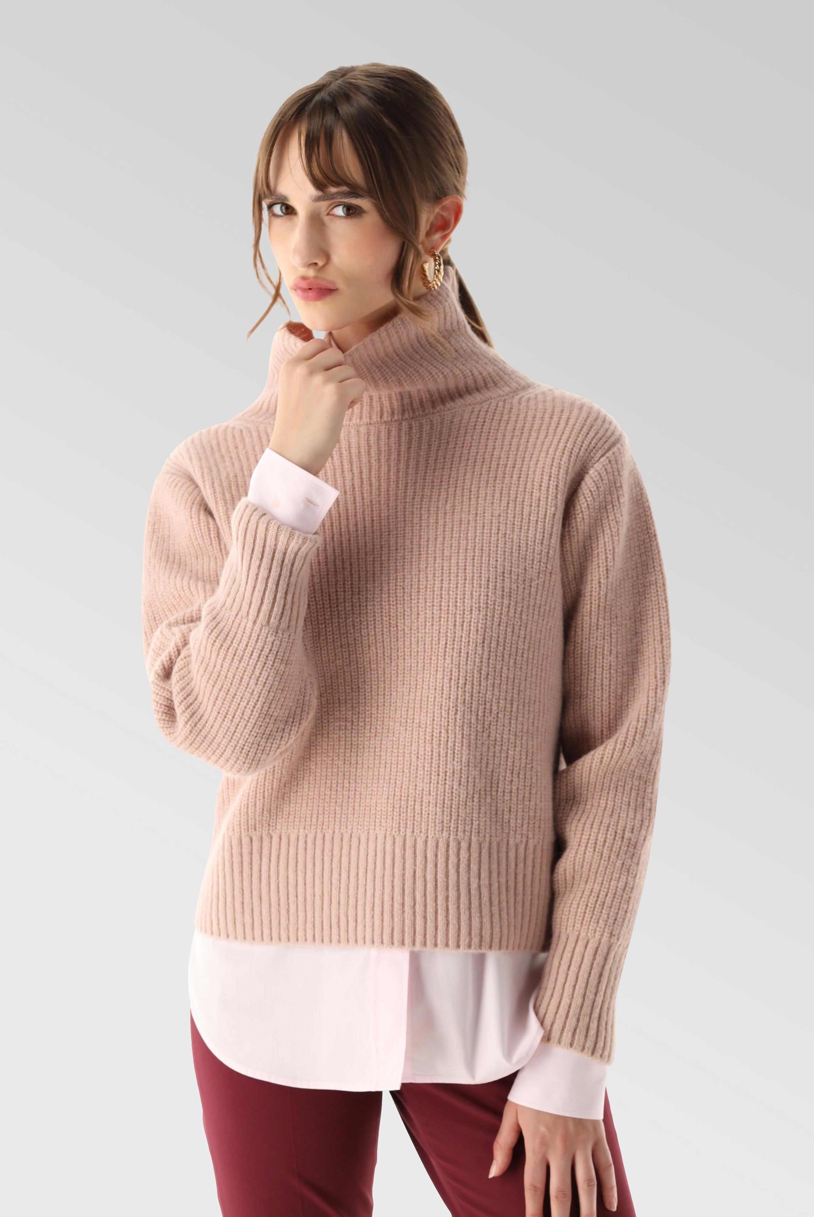 Oversize Turtleneck Sweater with Alpaca