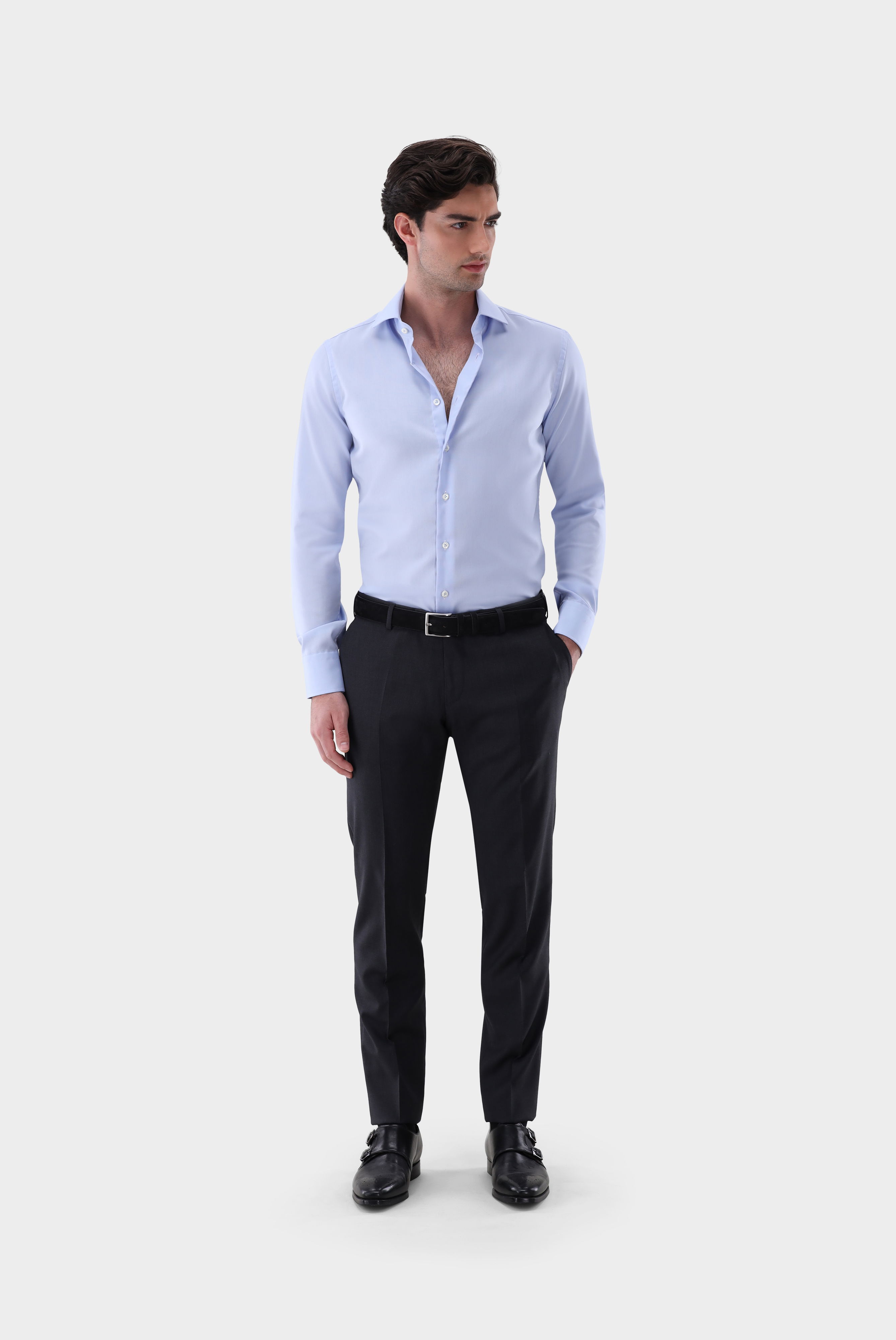 Natté-Hemd bügelfrei Slim Fit günstig online kaufen