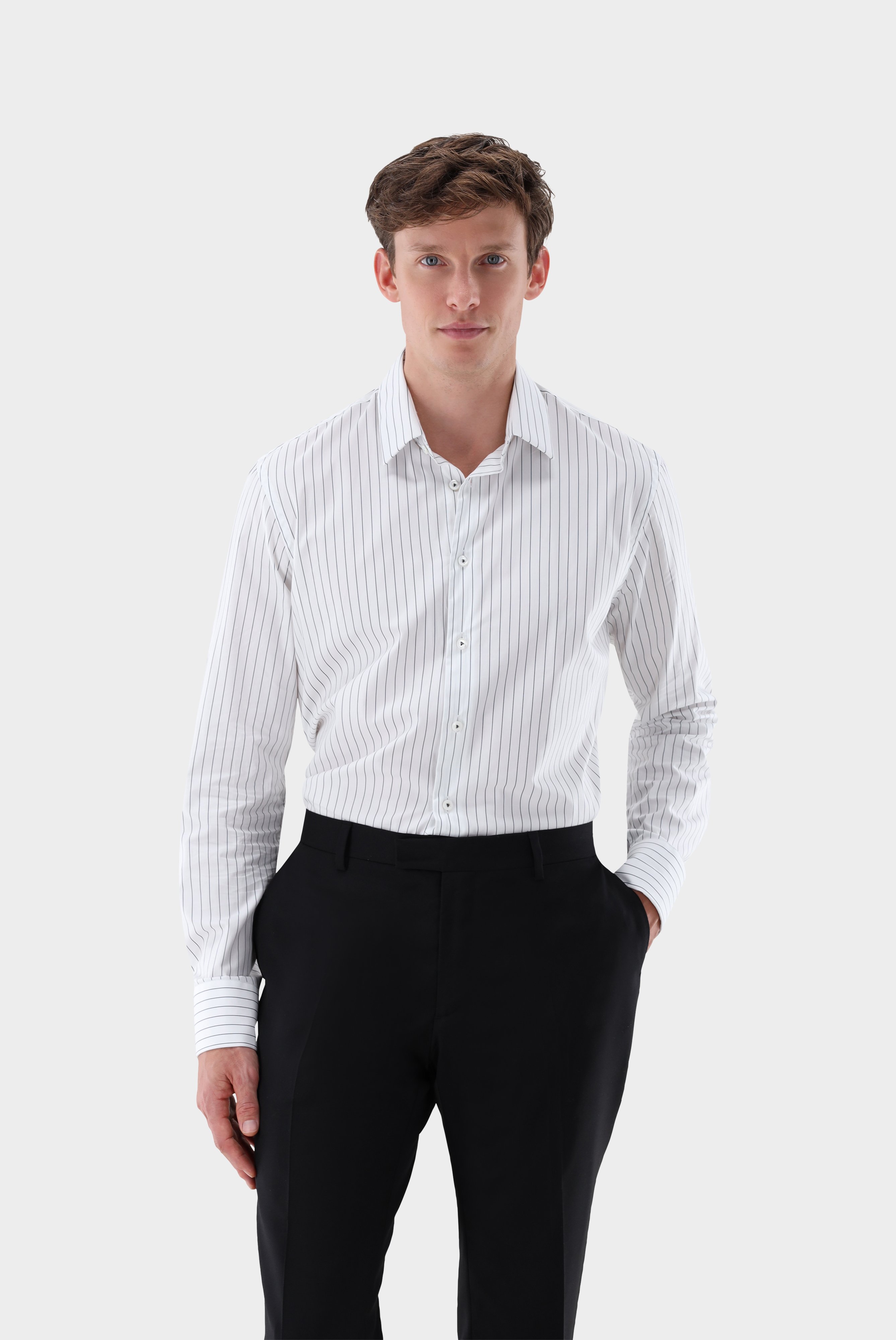 Business Shirts+Pinstripe-Print Shirt Tailor Fit+20.2089.AV.170354.007.38