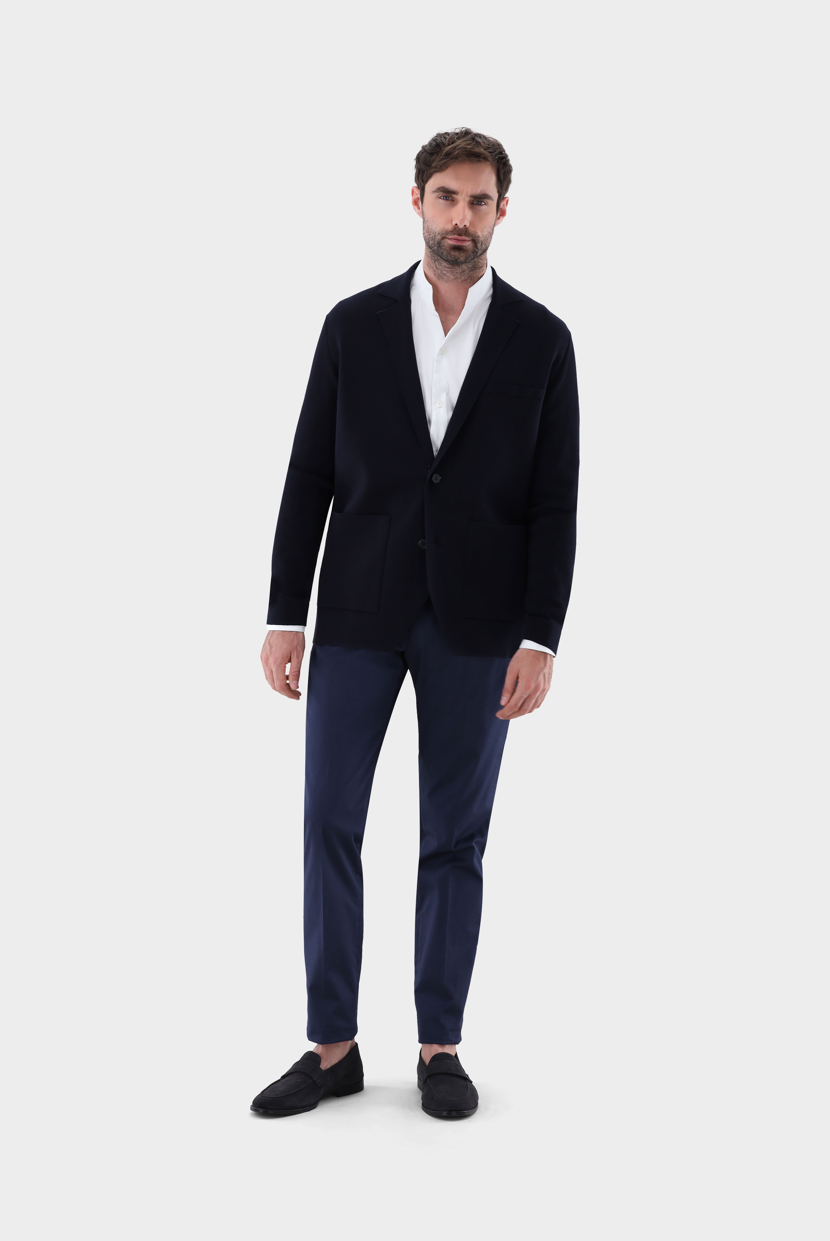 Strick-Blazer aus Air Cotton und Lycra günstig online kaufen