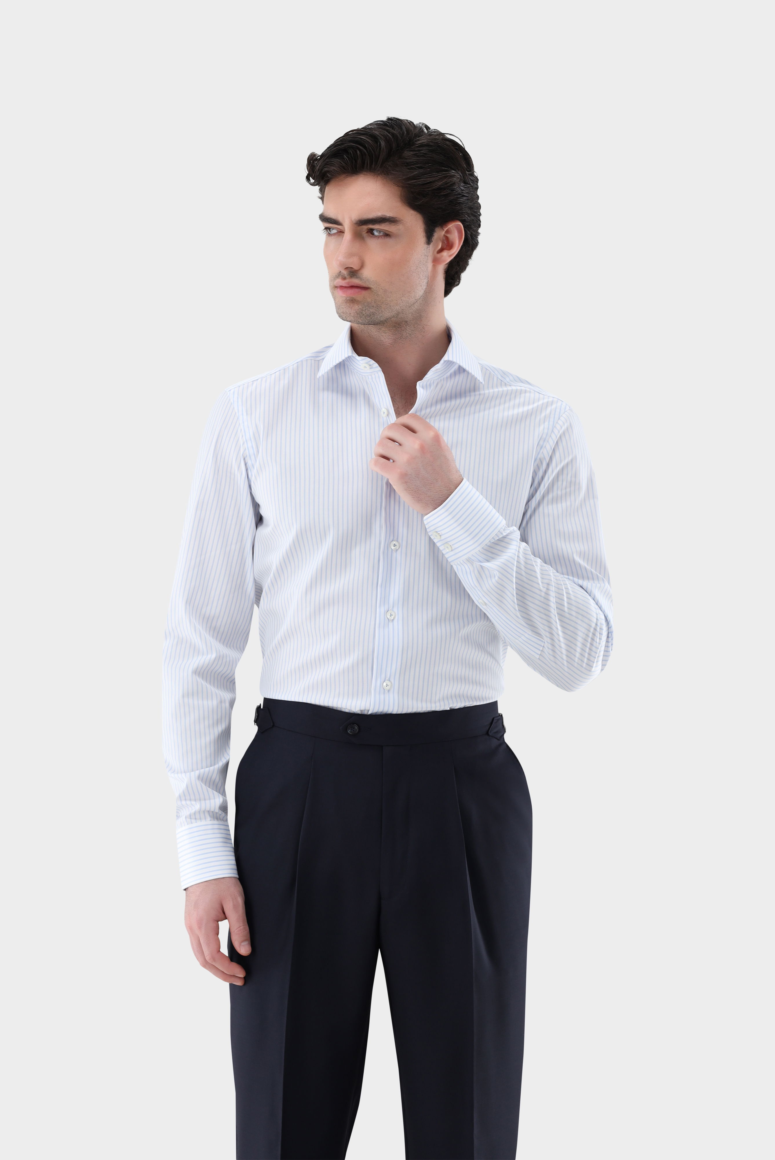 Bügelfreies Businesshemd gestreift Tailor Fit