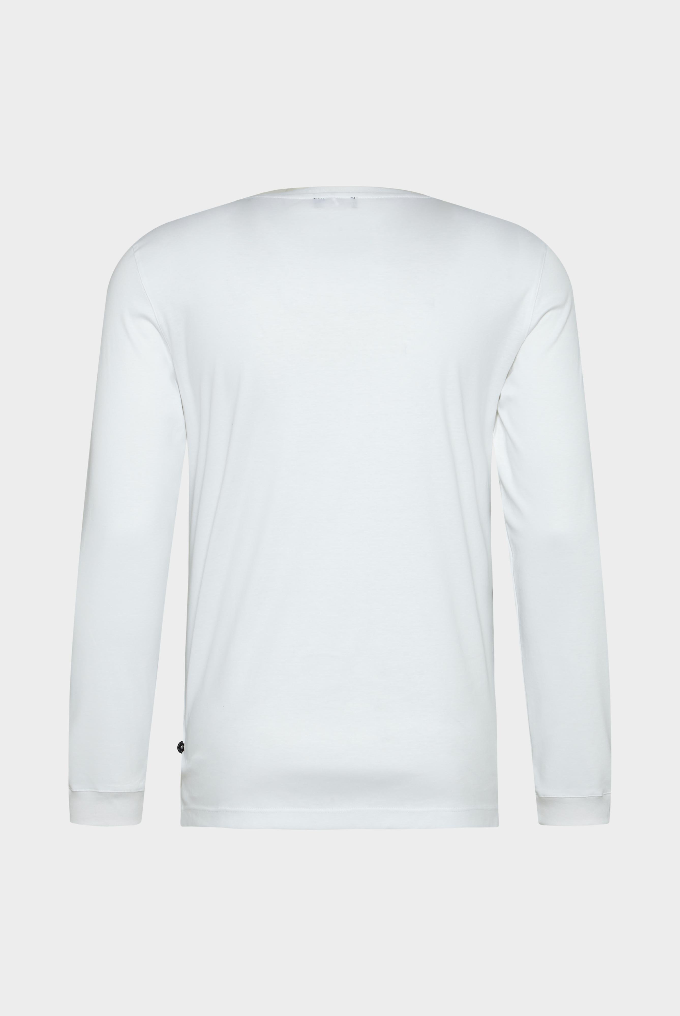 T-Shirts+Langarm Jersey T-Shirt mit Rundhals Slim Fit+20.1718.UX.180031.000.S