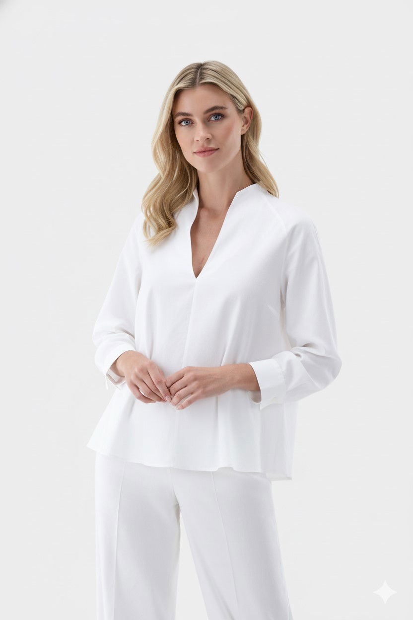 Schlupfbuse mit Kelchkragen