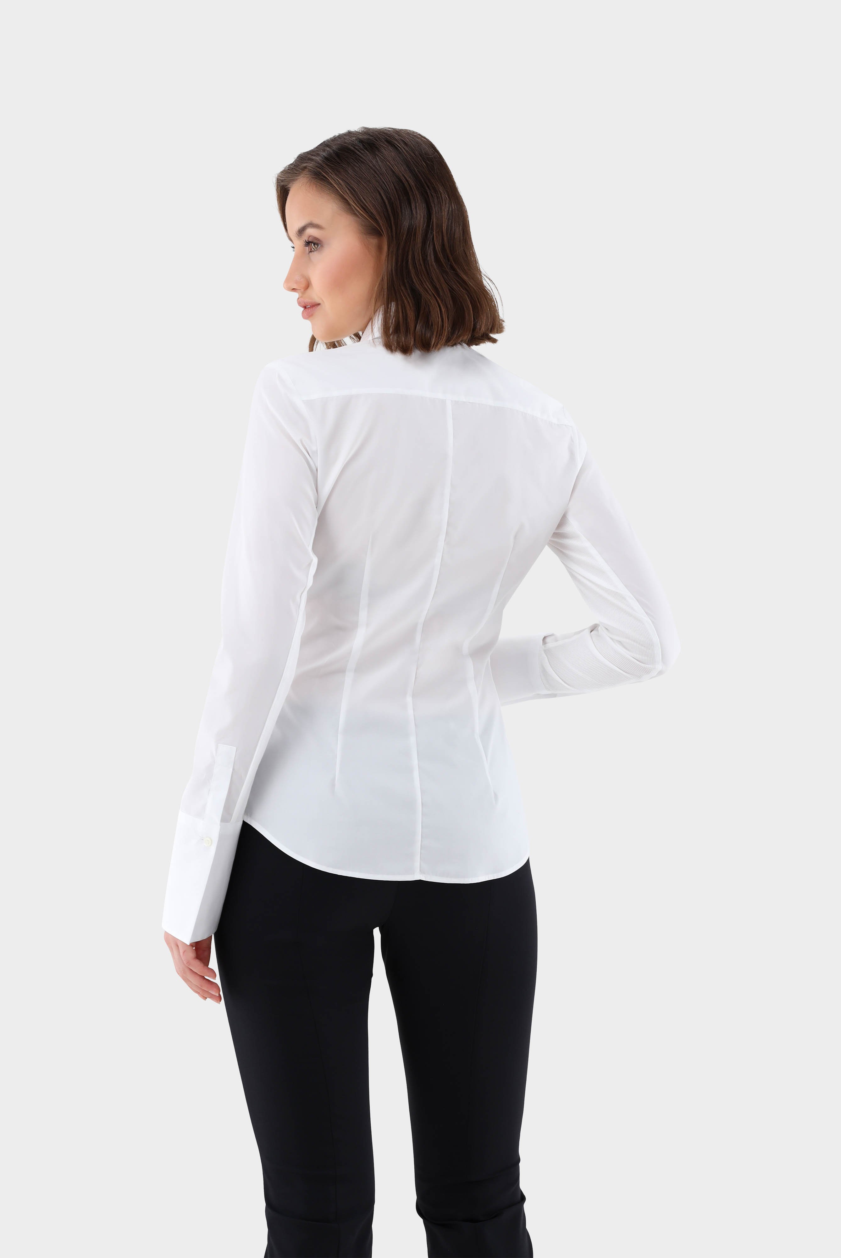 Business Blouses+Hybrid Blouse with Side Jersey Insert Slim Fit+05.515Q.J3.160049.000.34