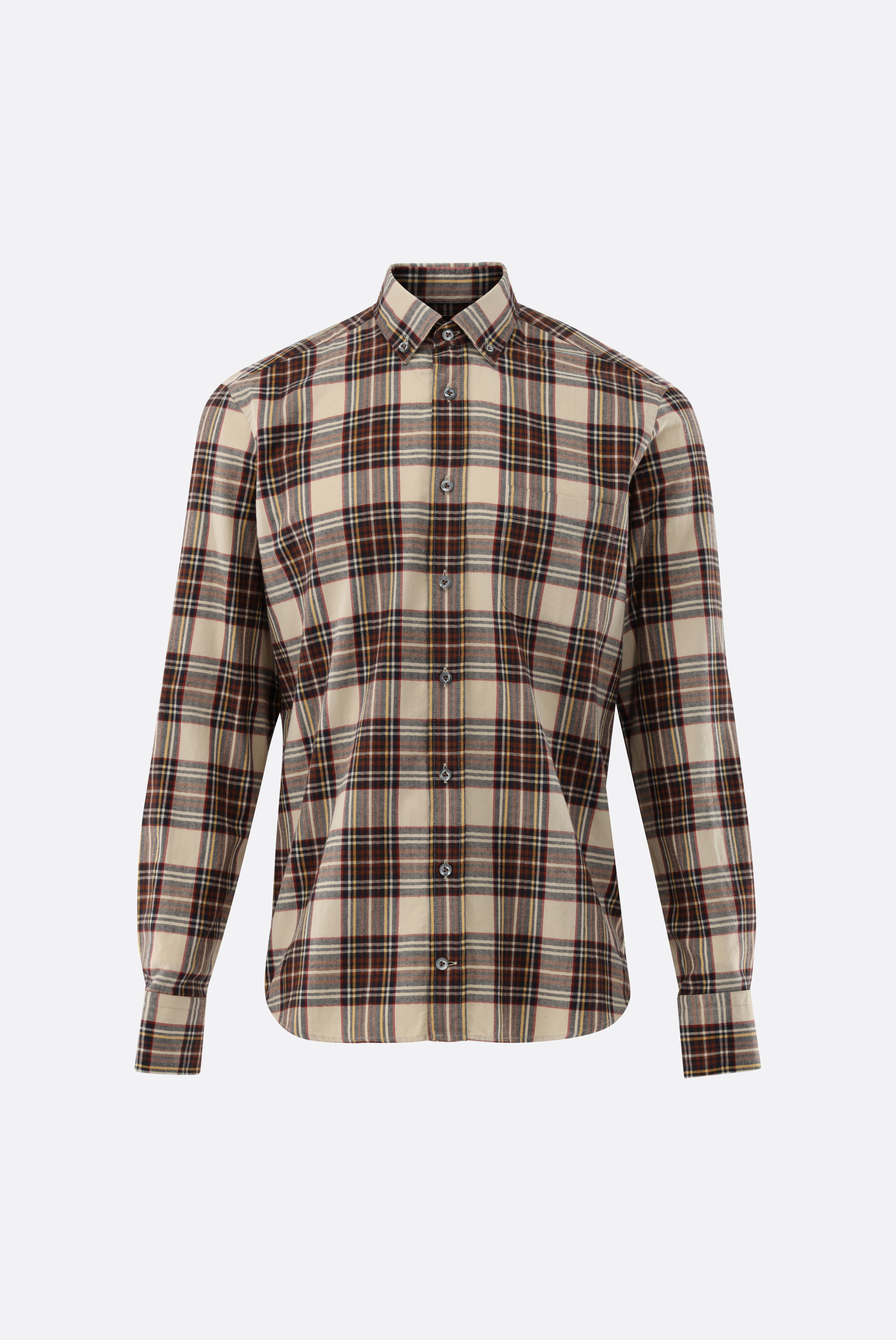 Kariertes Flanellhemd mit Button-Down-Kragen