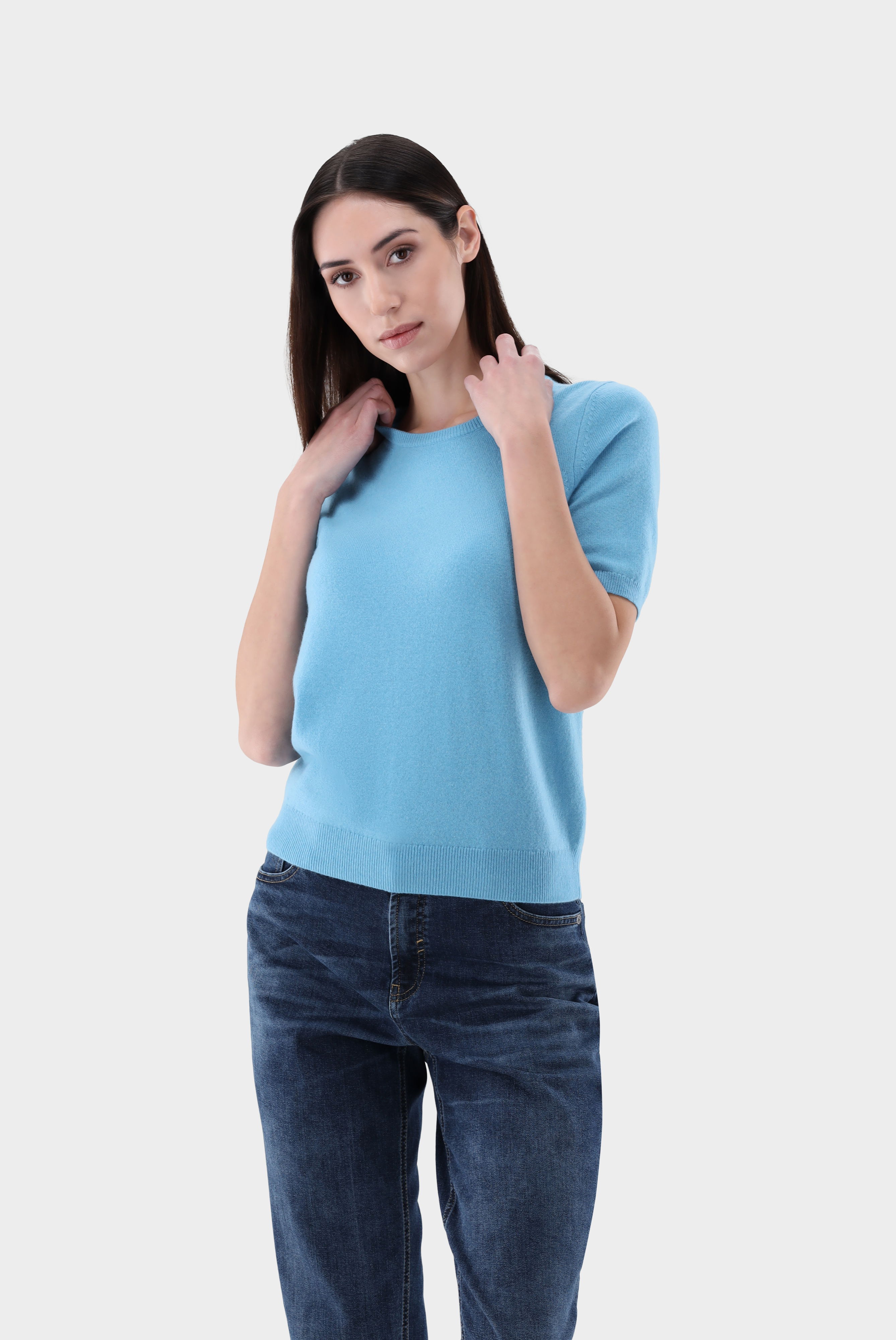 T-Shirt gestrickt aus Kaschmir