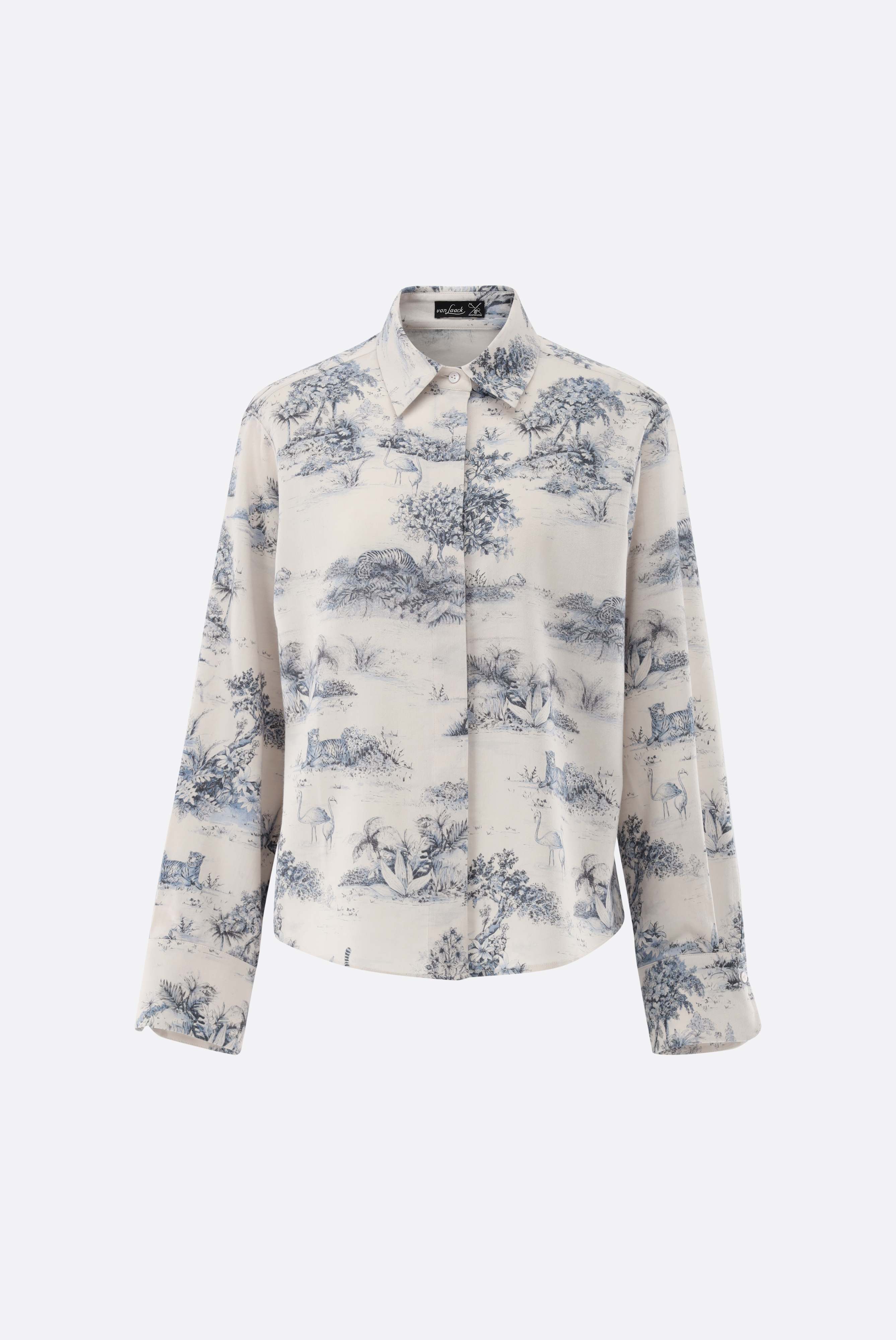 Flanellbluse mit Print