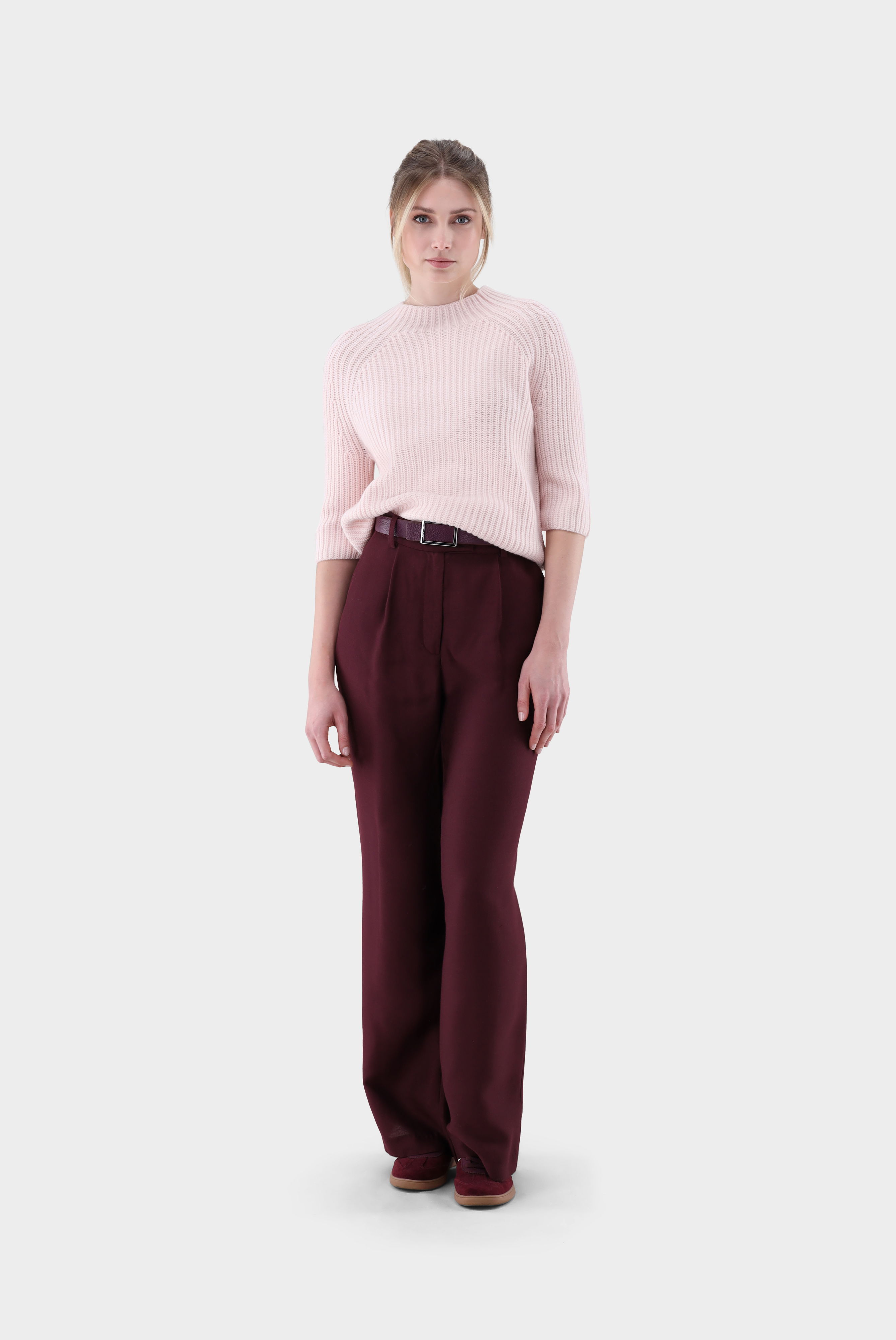 Stehkragenpullover mit kurzen Ärmeln günstig online kaufen