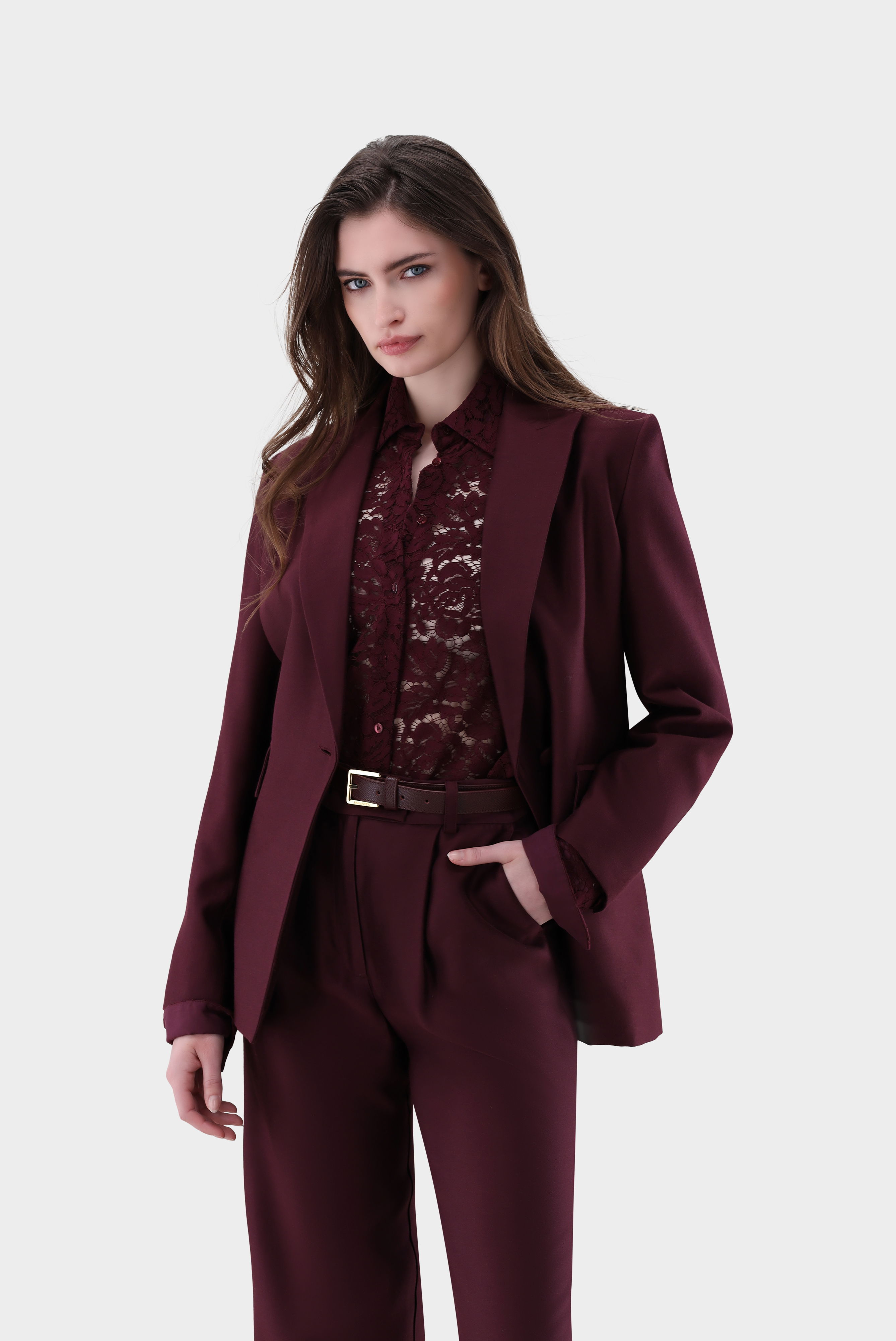 Blazer mit geradem Saum und Pattentaschen