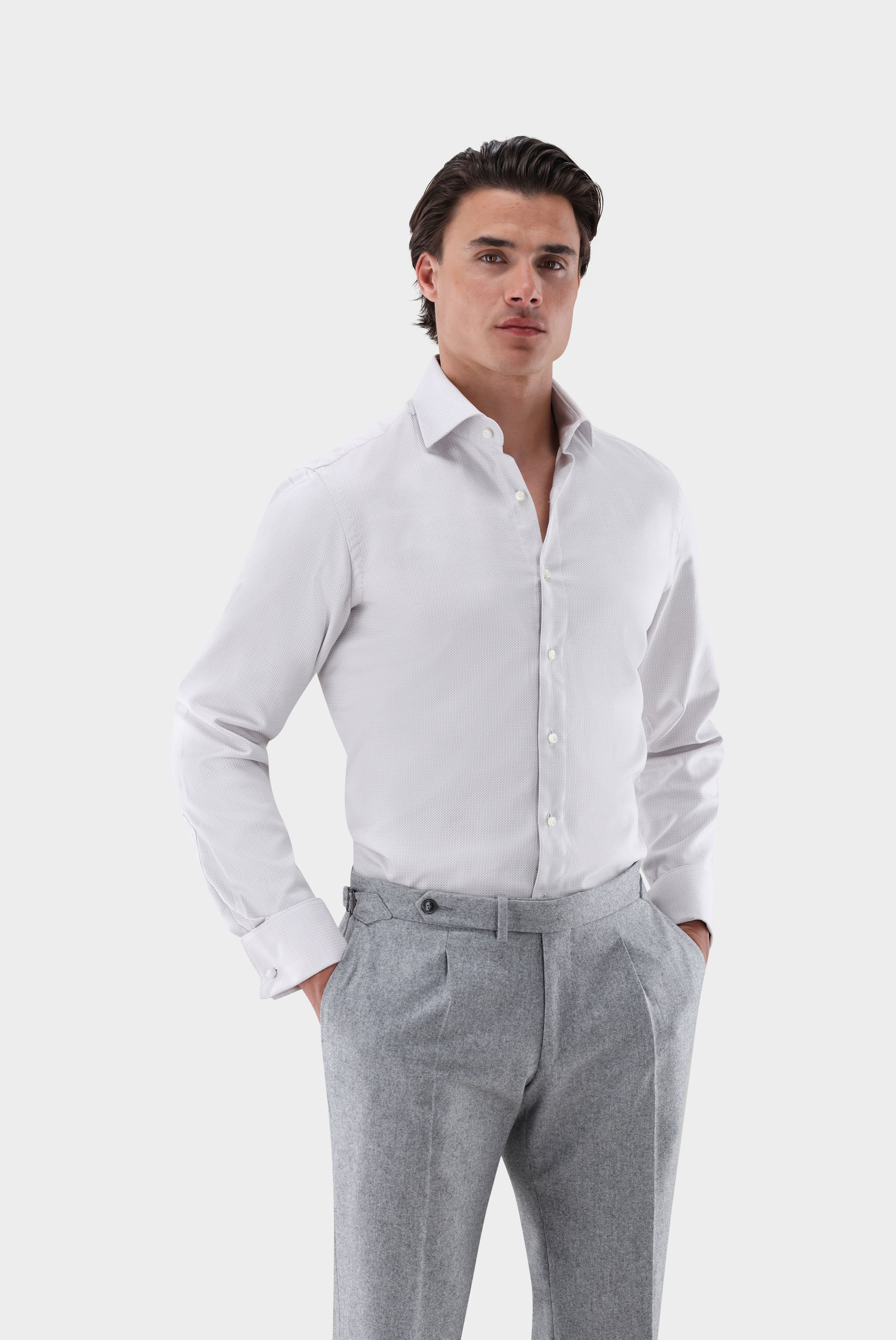 Businesshemd mit Doppelmanschette Tailor Fit