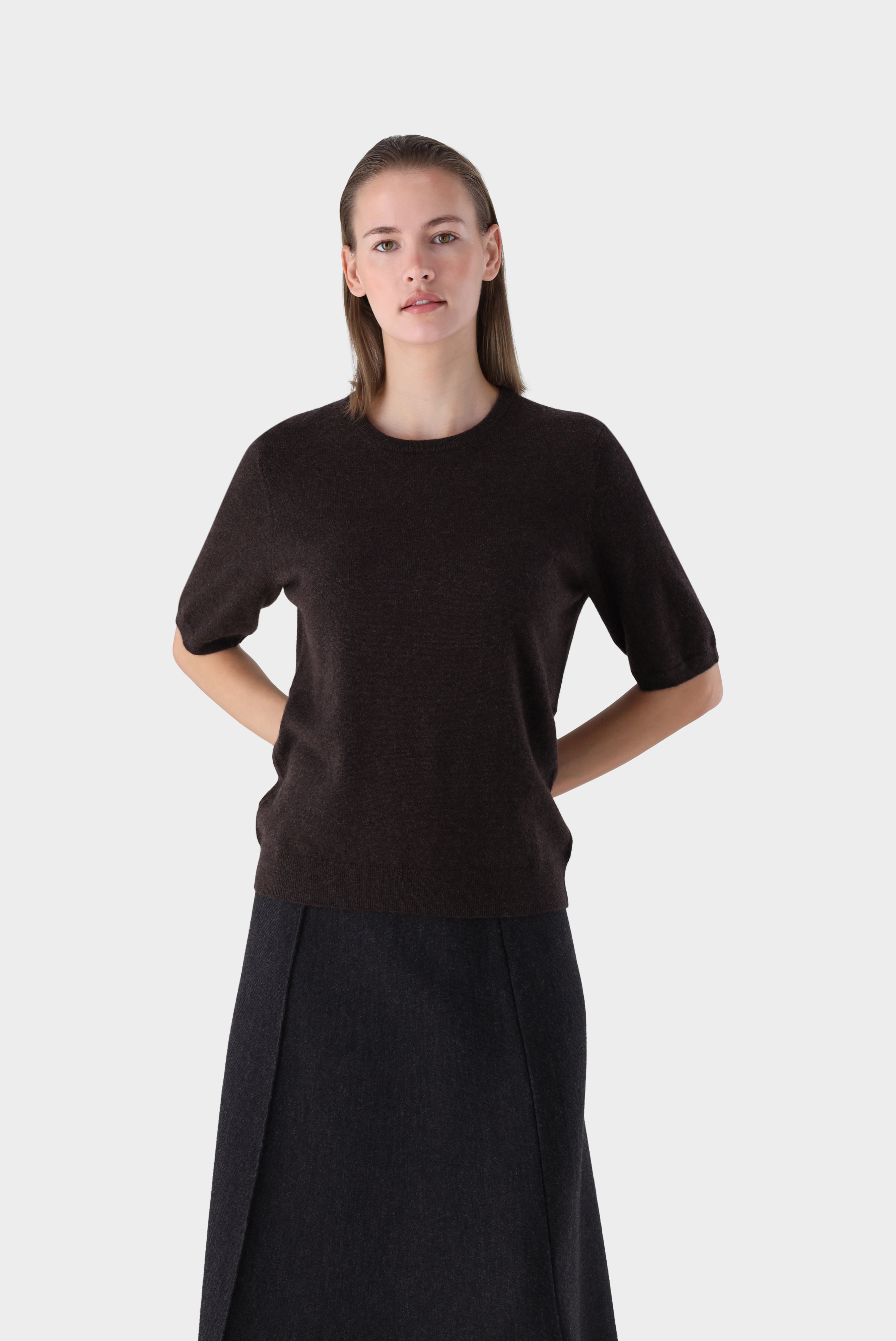 T-Shirt gestrickt aus Kaschmir