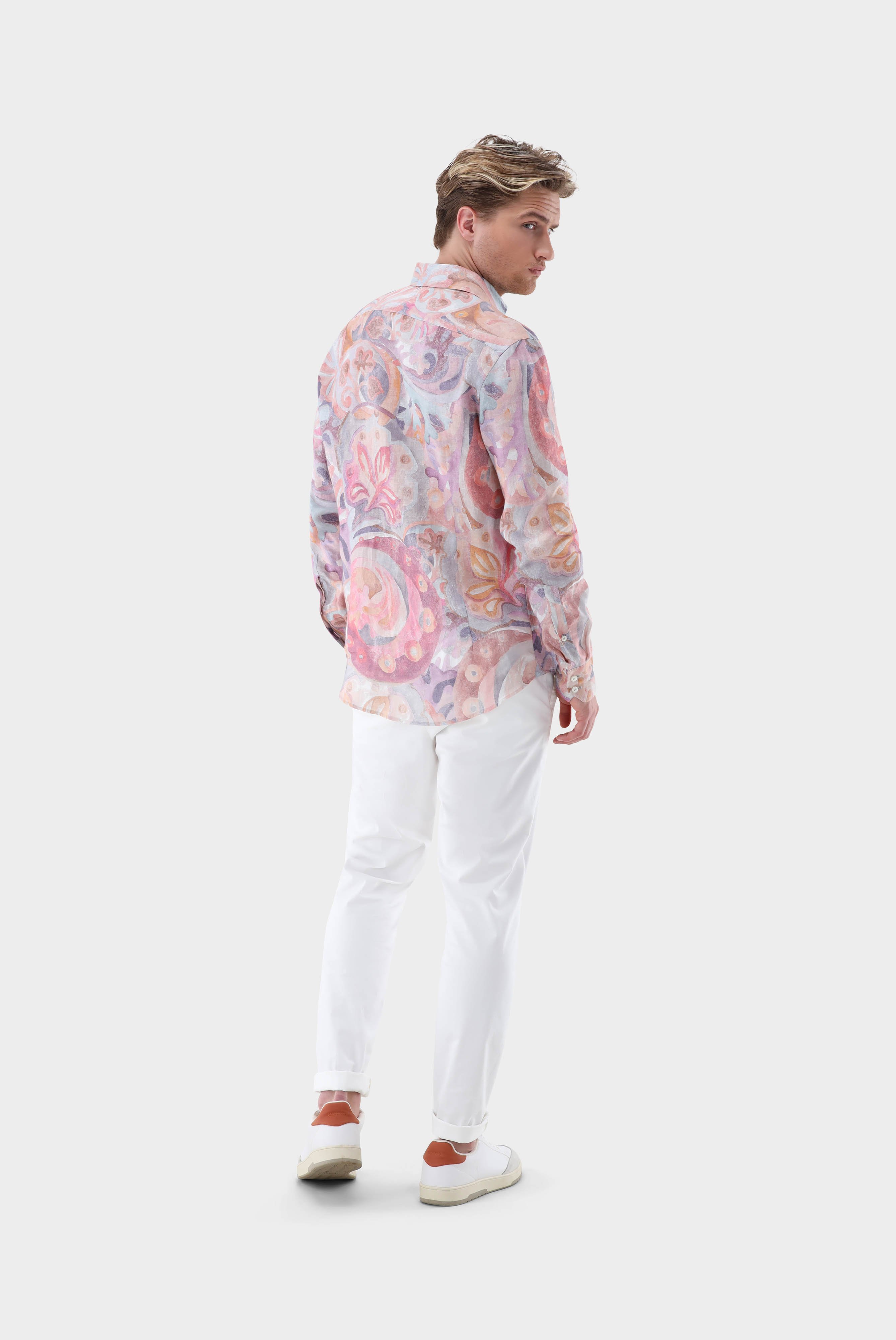 Casual Shirts+Linen Shirt with Paisley Print Tailor Fit+20.2020.9V.170334.645.40