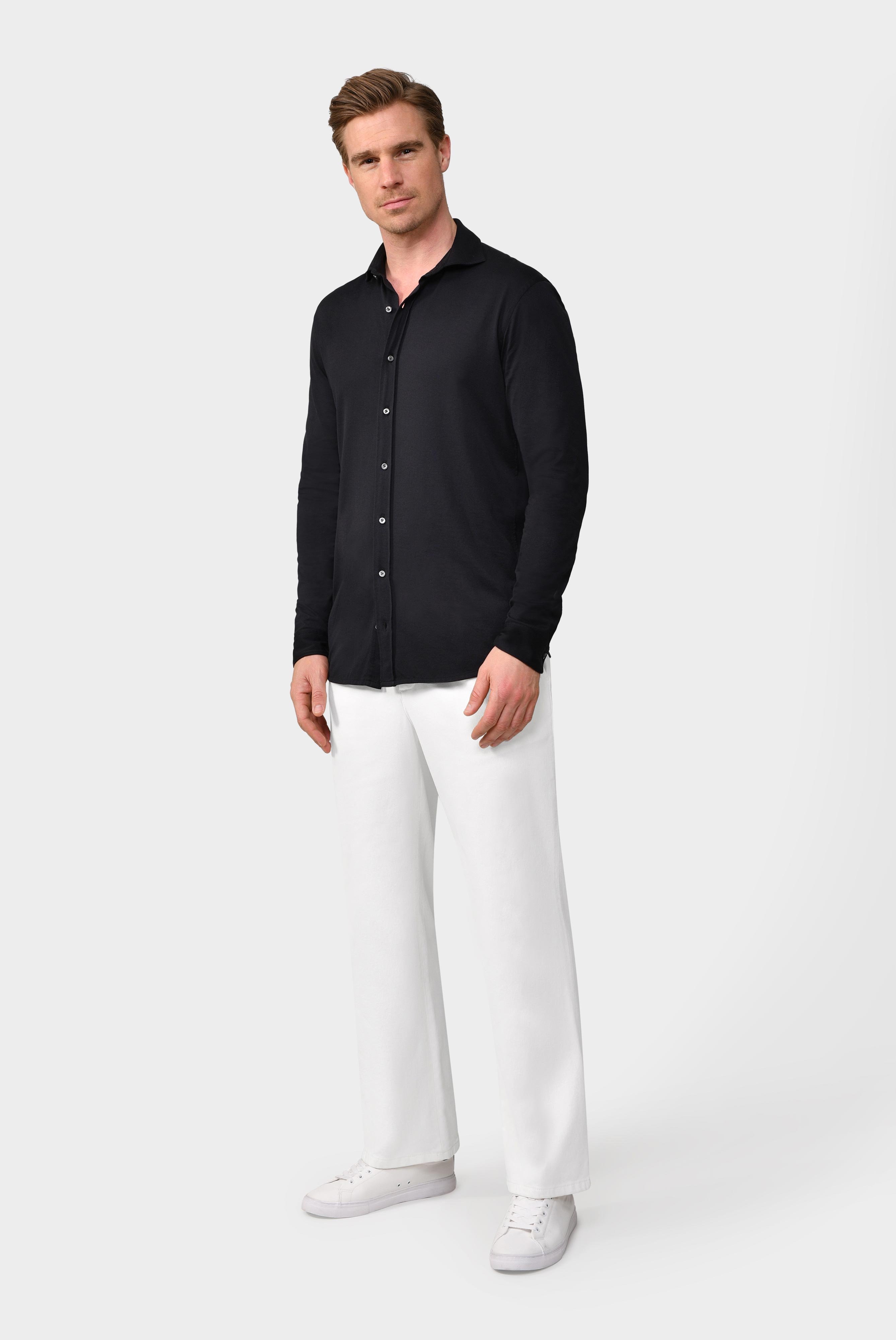 Jersey Hemden+Jersey Shirt Urban Look Slim Fit+20.1651.UC.Z20044.099.S