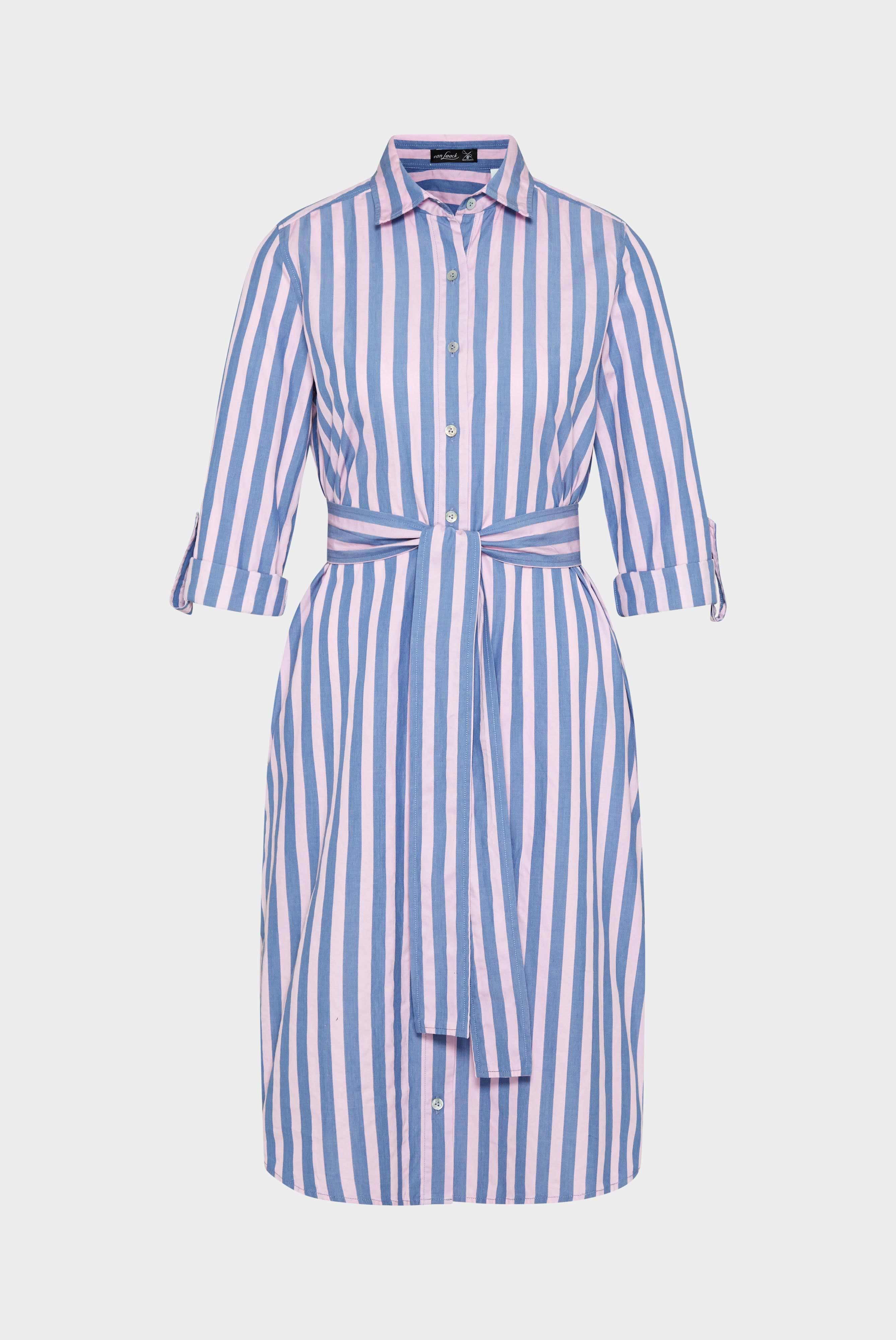 Dresses & Skirts+Striped Knee long shirt dress made of cotton+05.653A.P2.161037.537.32
