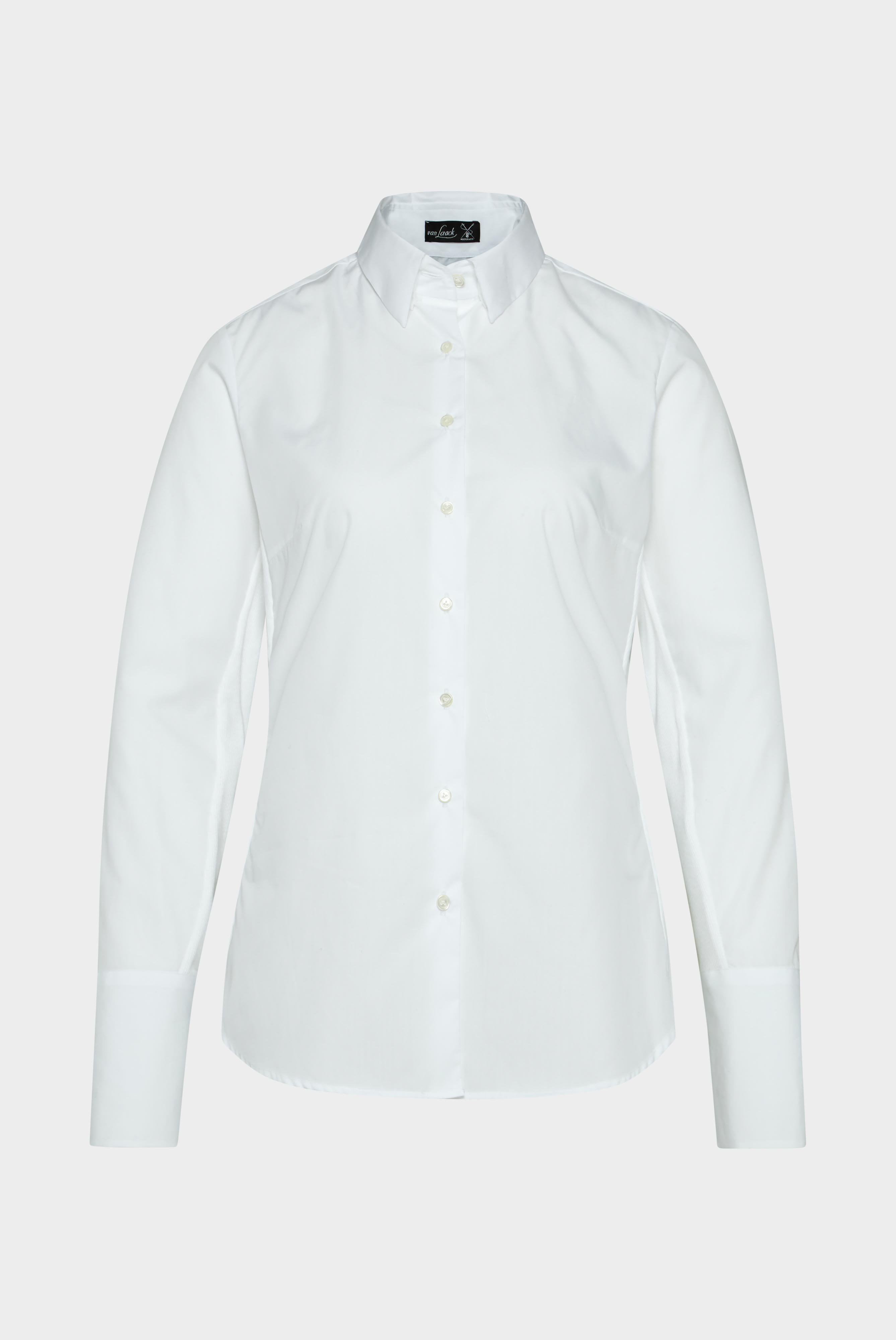 Business Blouses+Hybrid Blouse with Side Jersey Insert Slim Fit+05.515Q.J3.160049.000.42