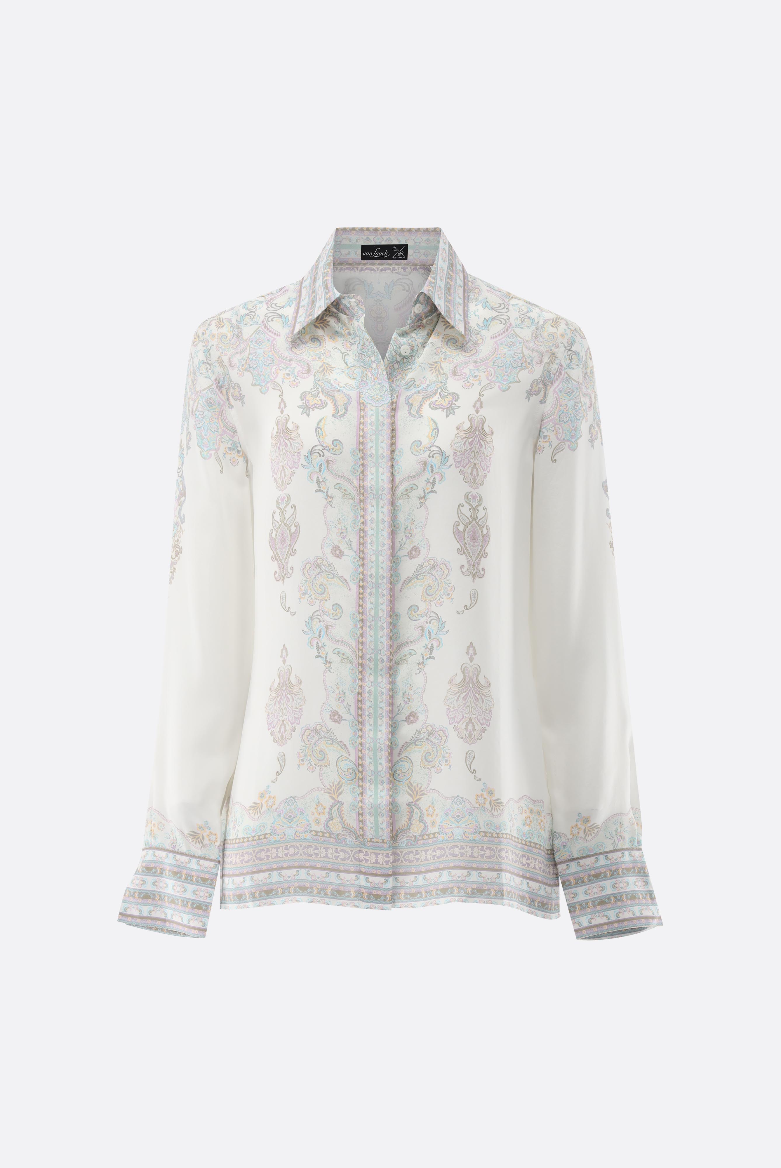 Seidenbluse tailliert mit Paisley-Druck