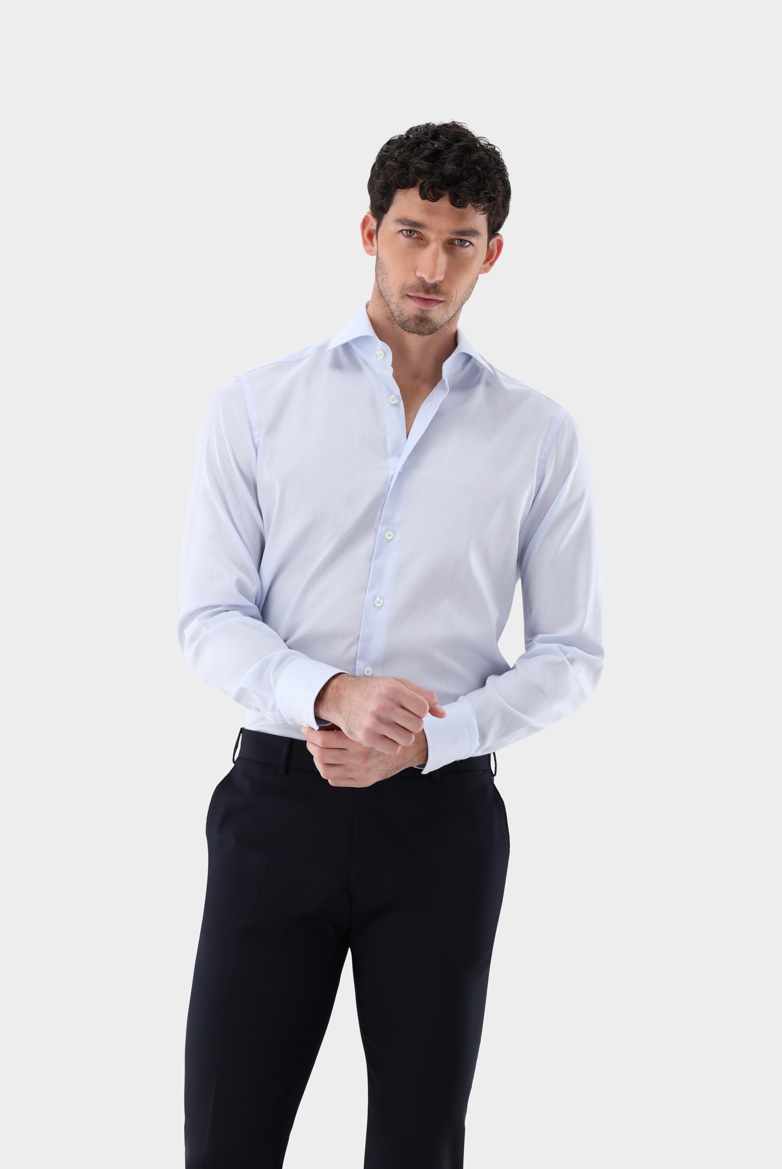 Easy Iron Shirts+Striped Wrinkle Free Shirt Tailor Fit+20.2020.BQ.161109.710.38