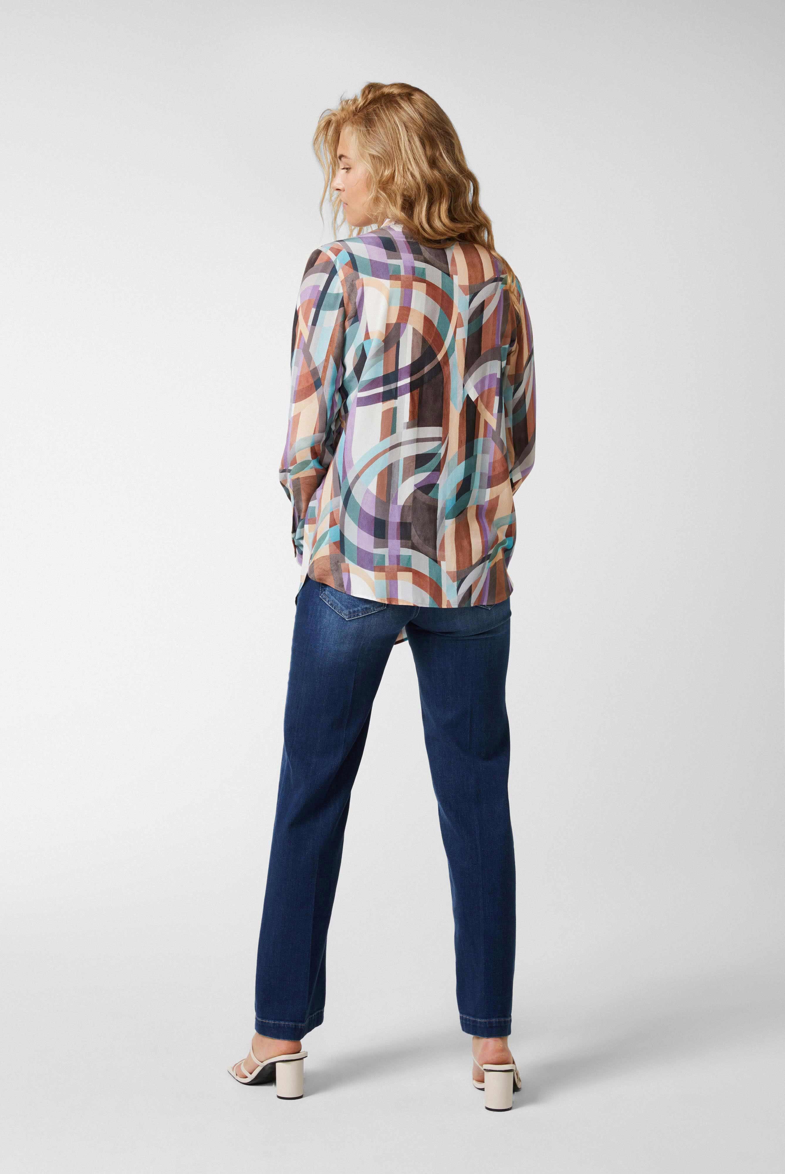Casual Blouses+Viscose cowl neck blouse with geometric print+05.526F..171975.146.32