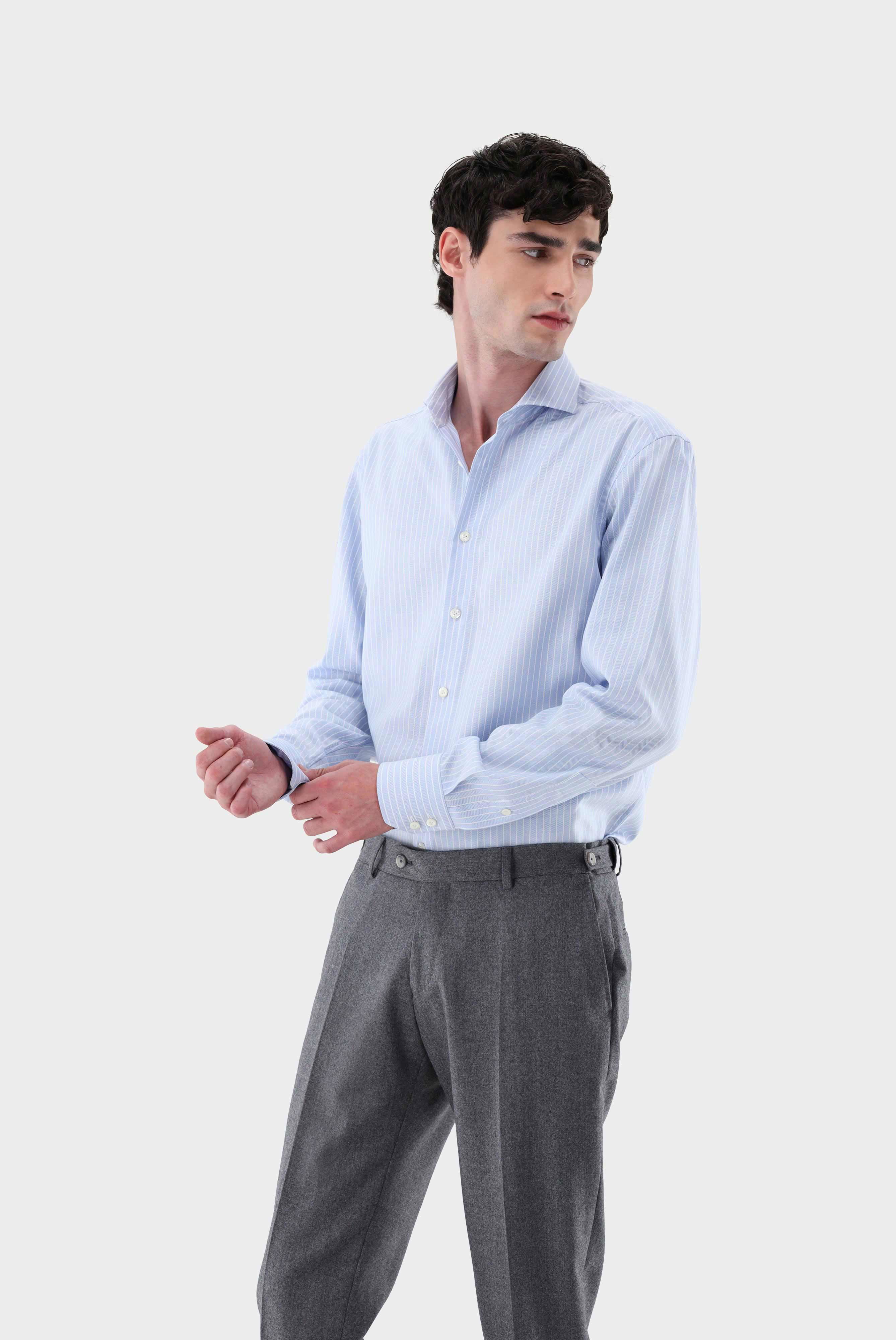 Striped Twill Business Shirt Tailor Fit