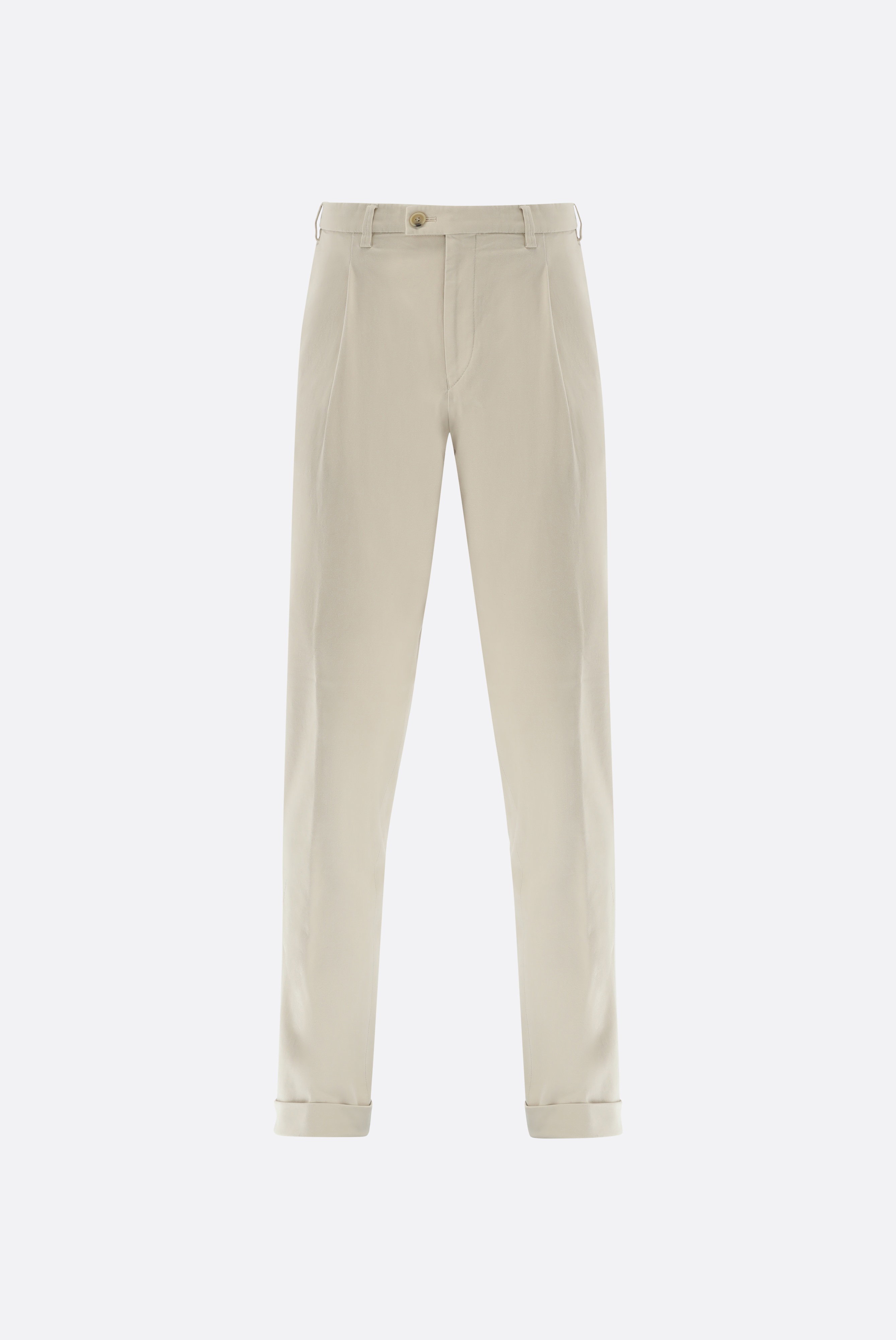Chinos with cashmere with pleats