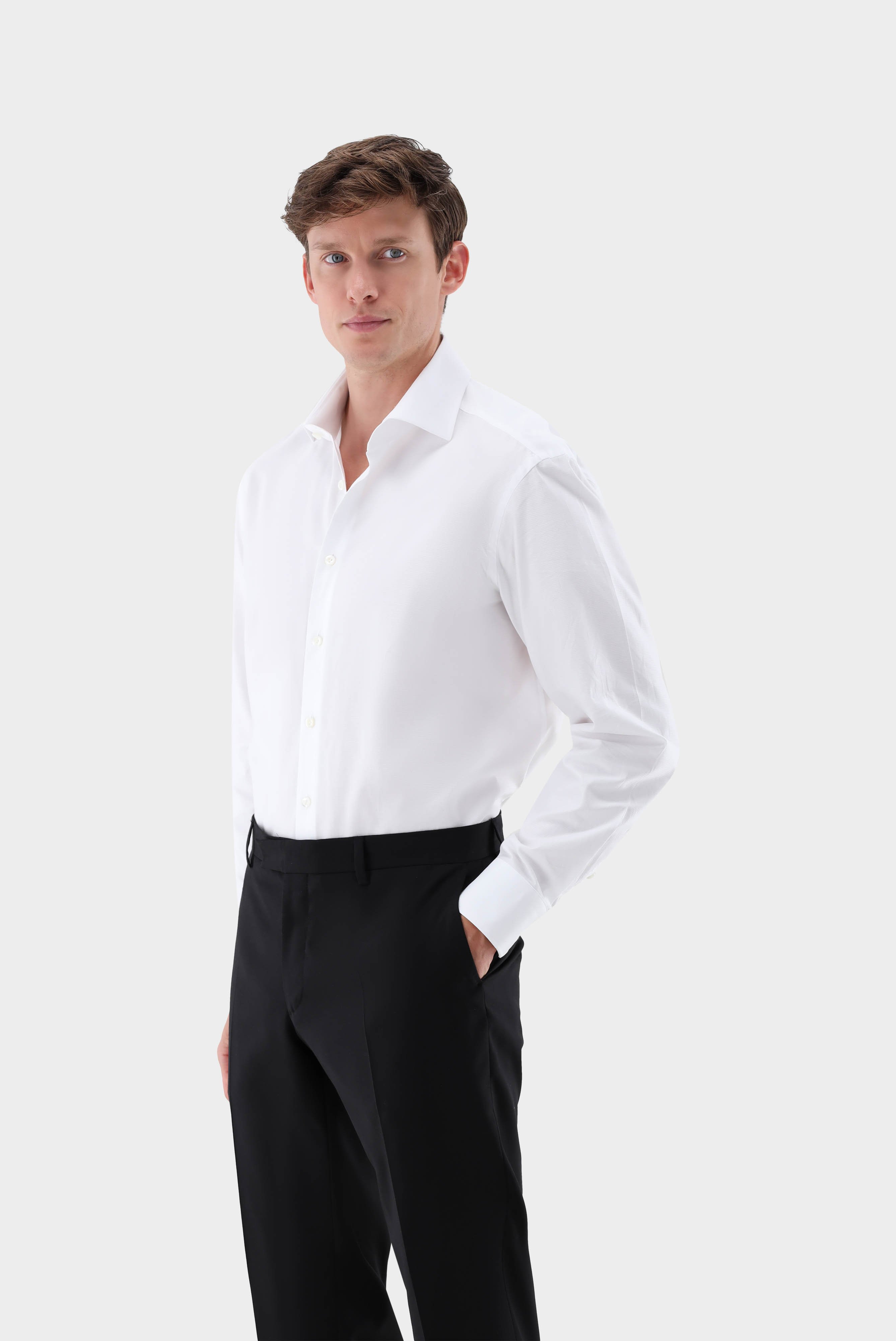 Wrinkle Free Twill Shirt with Texture Tailor Fit