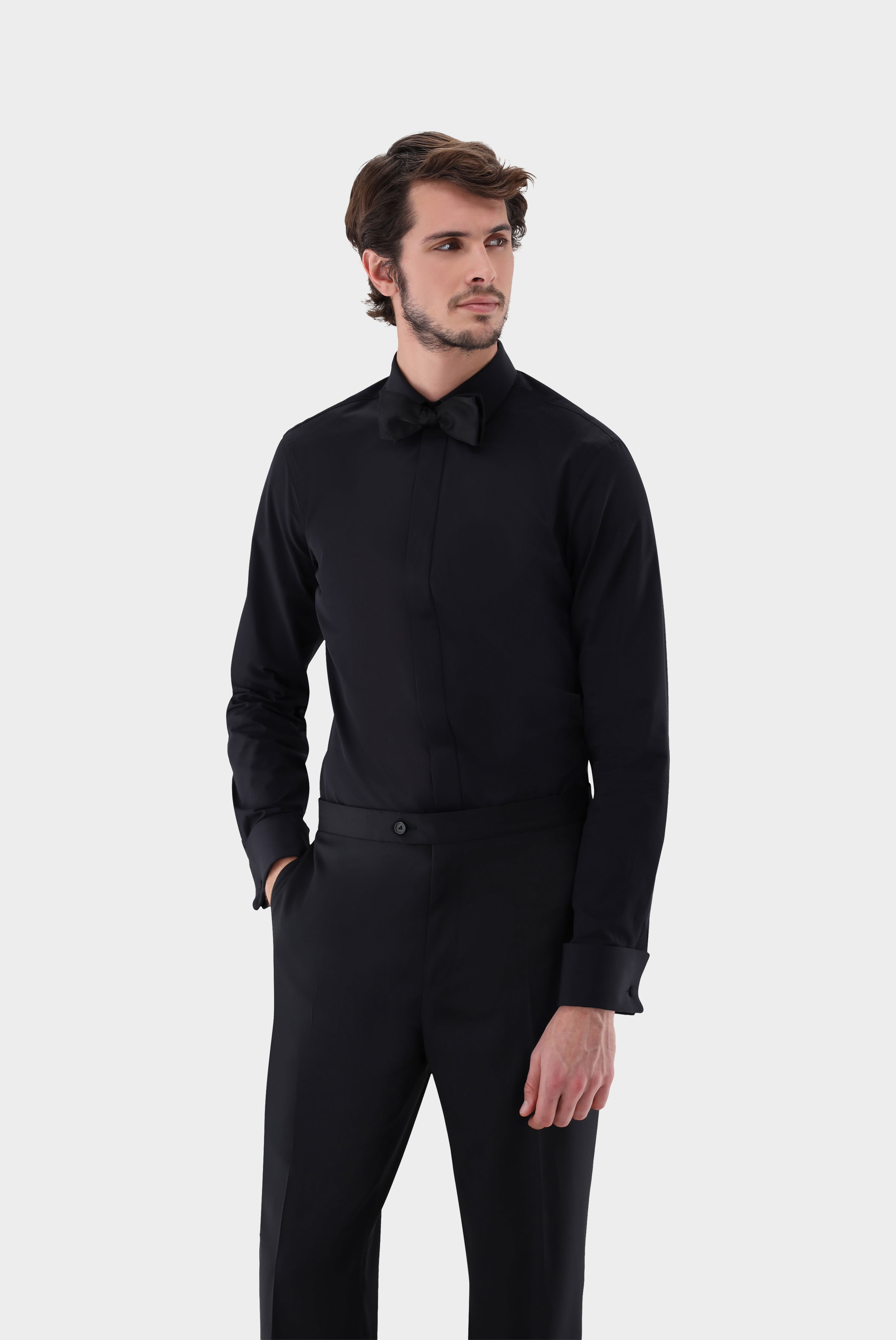 Smokinghemd mit Kentkragen Tailor Fit