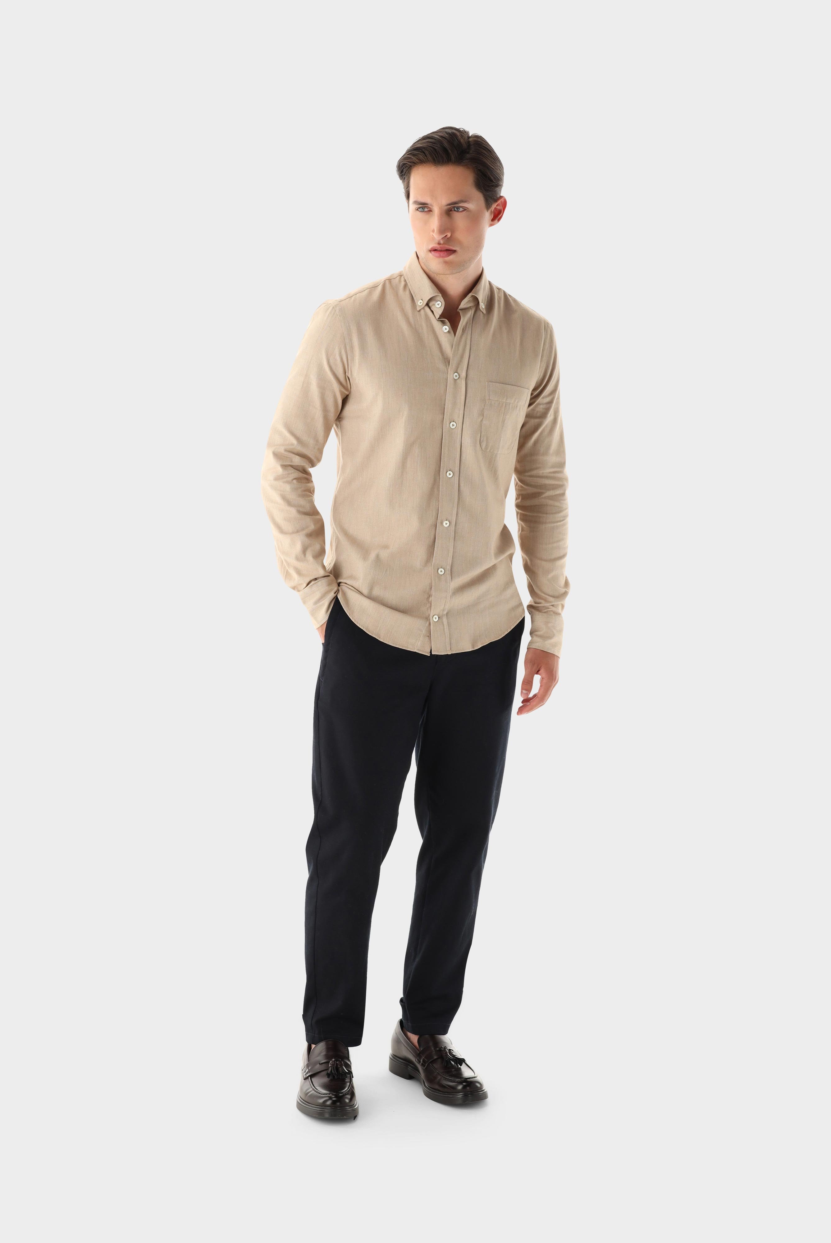 Casual Hemden+Button-Down Flanellhemd Tailor Fit+20.2013.9V.155045.130.40