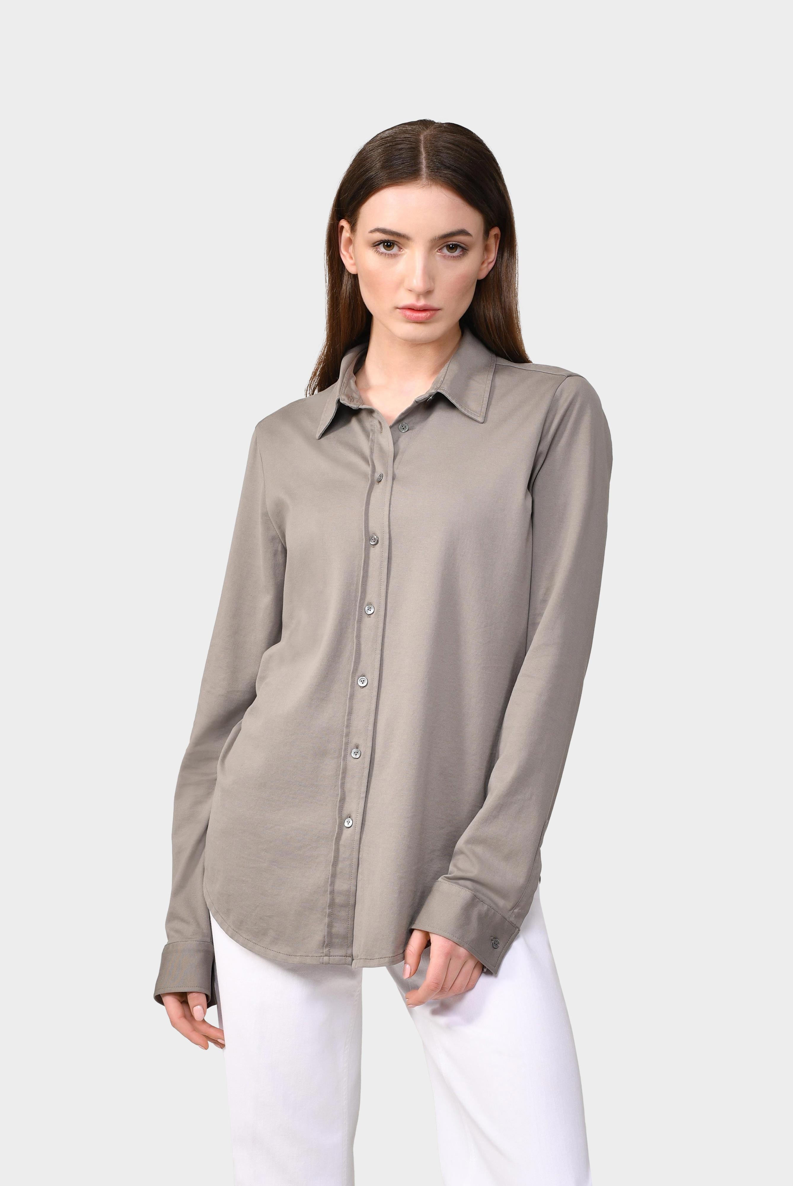 Hemdbluse aus Jersey