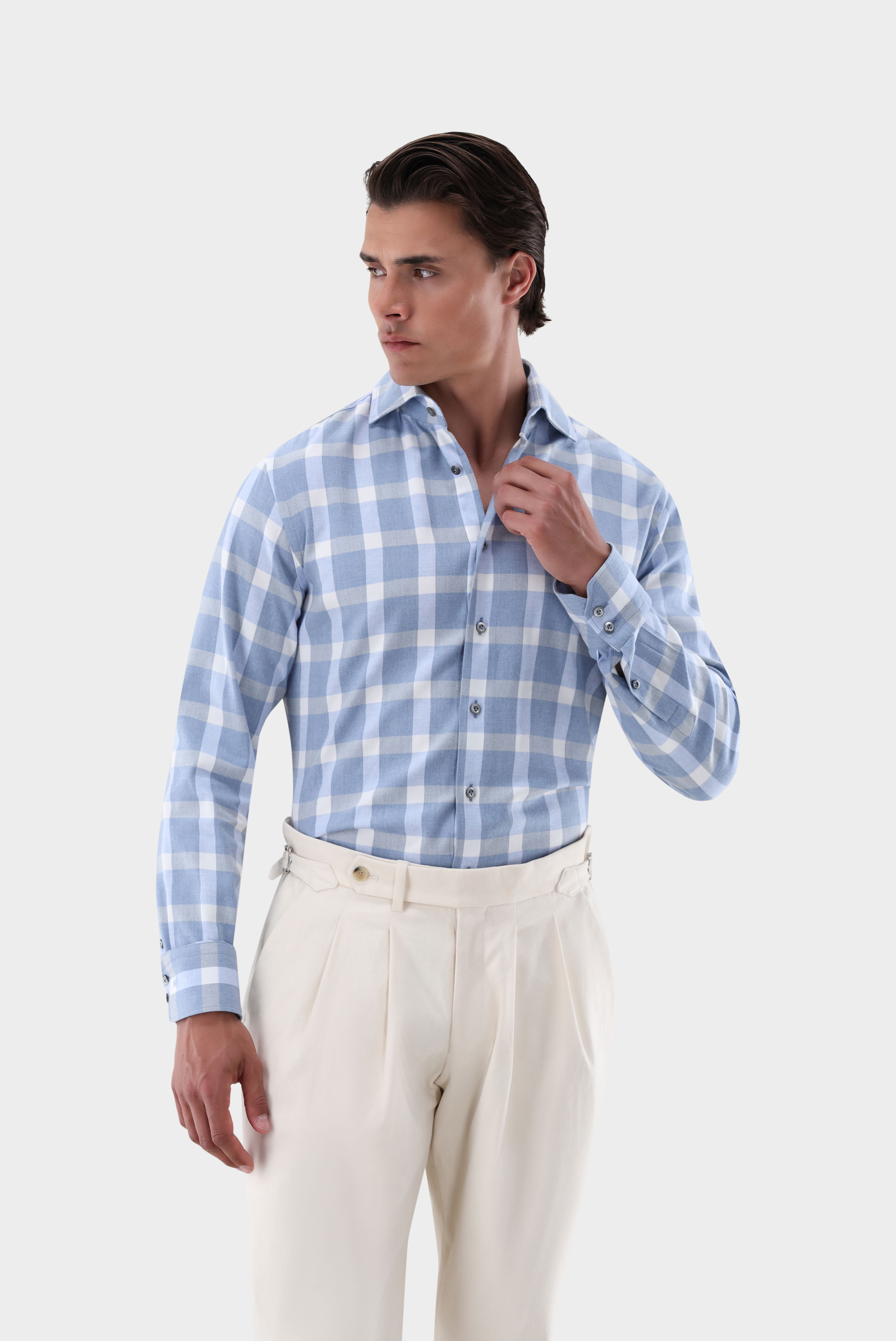 Flanellhemd kariert Tailort Fit