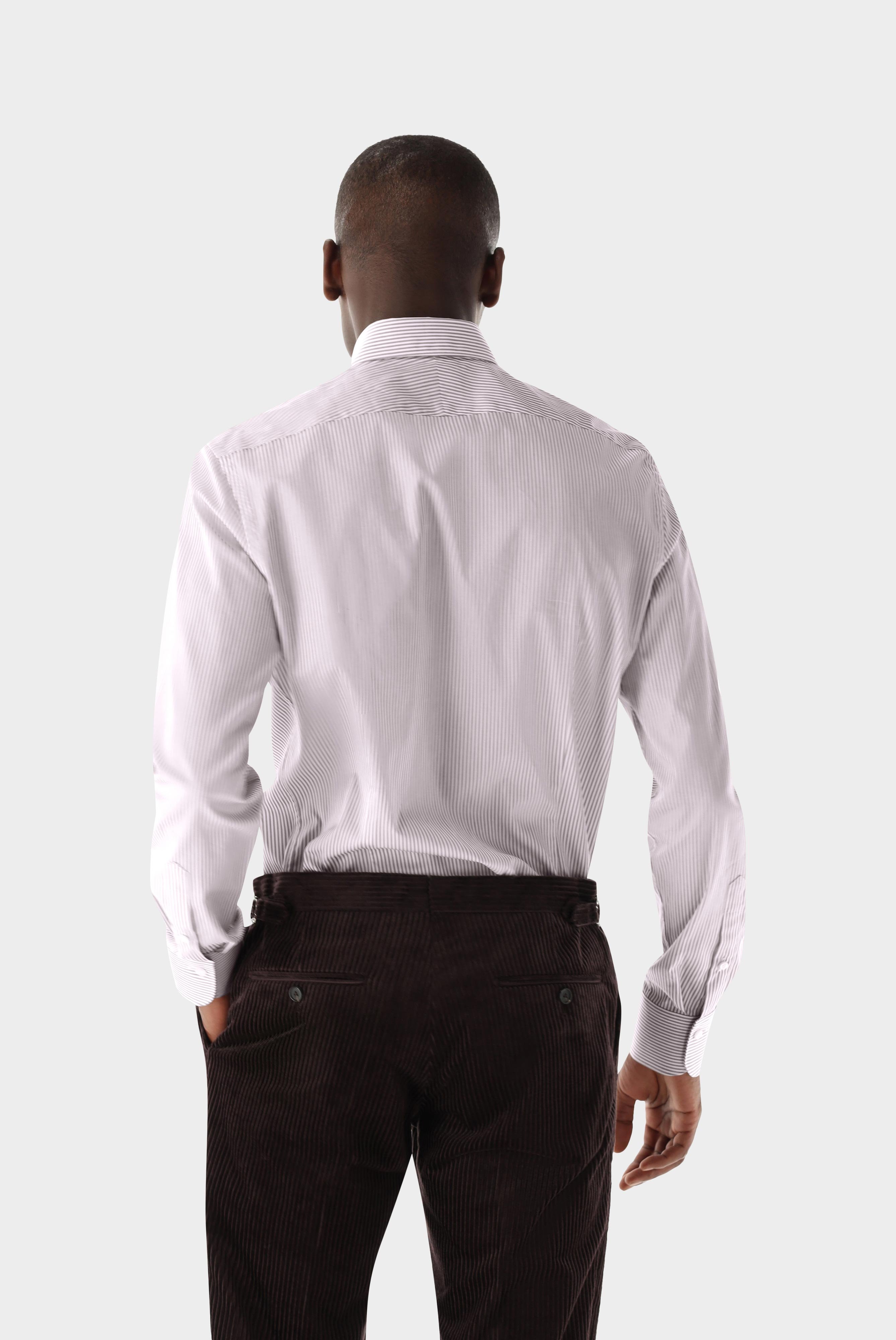 Business Hemden+Twill Hemd mit Streifen Slim Fit+20.2500.NV.161093.620.39