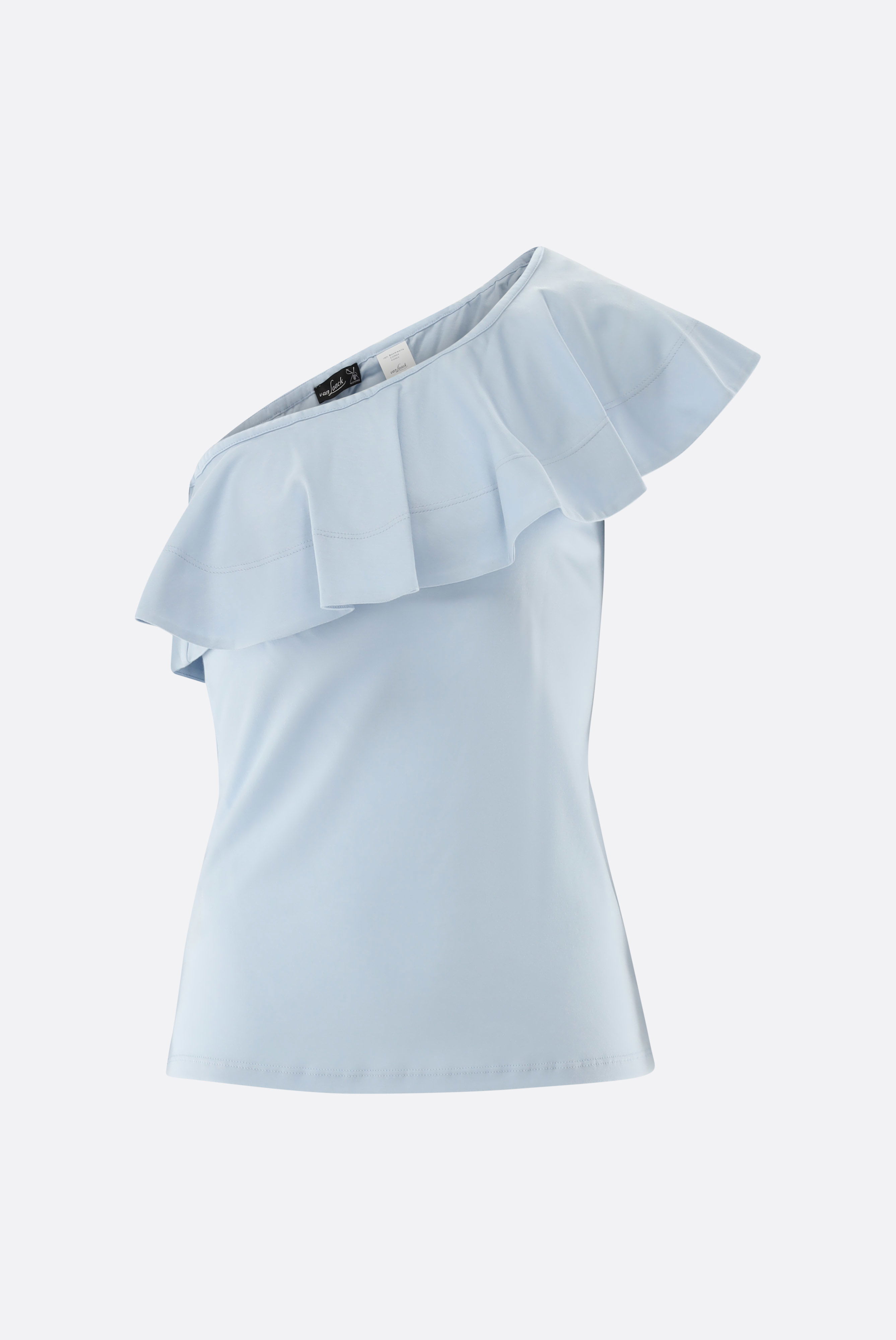 Top aus Jersey tailliert und einschultrig