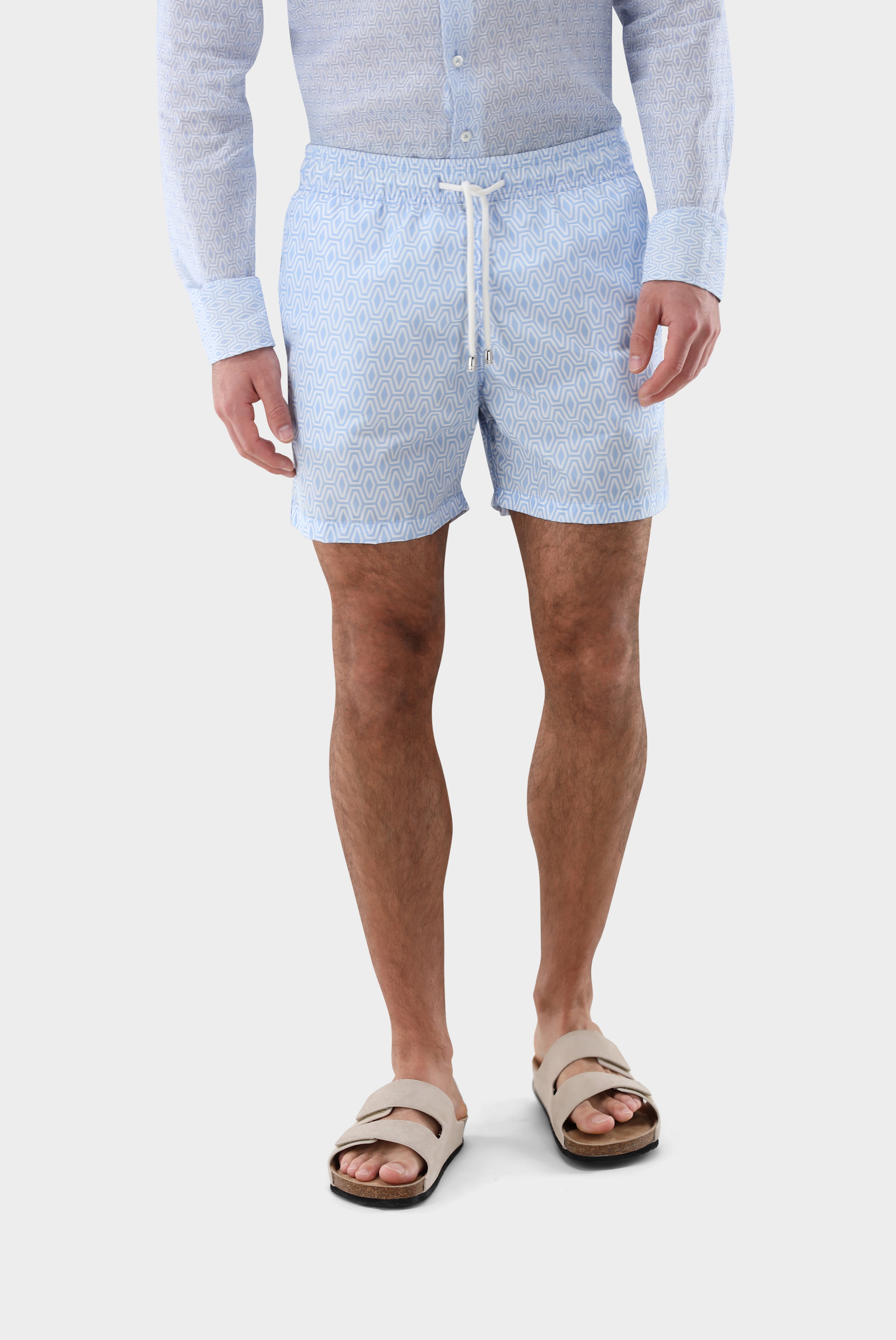 Wide-leg trousers with linen and viscose