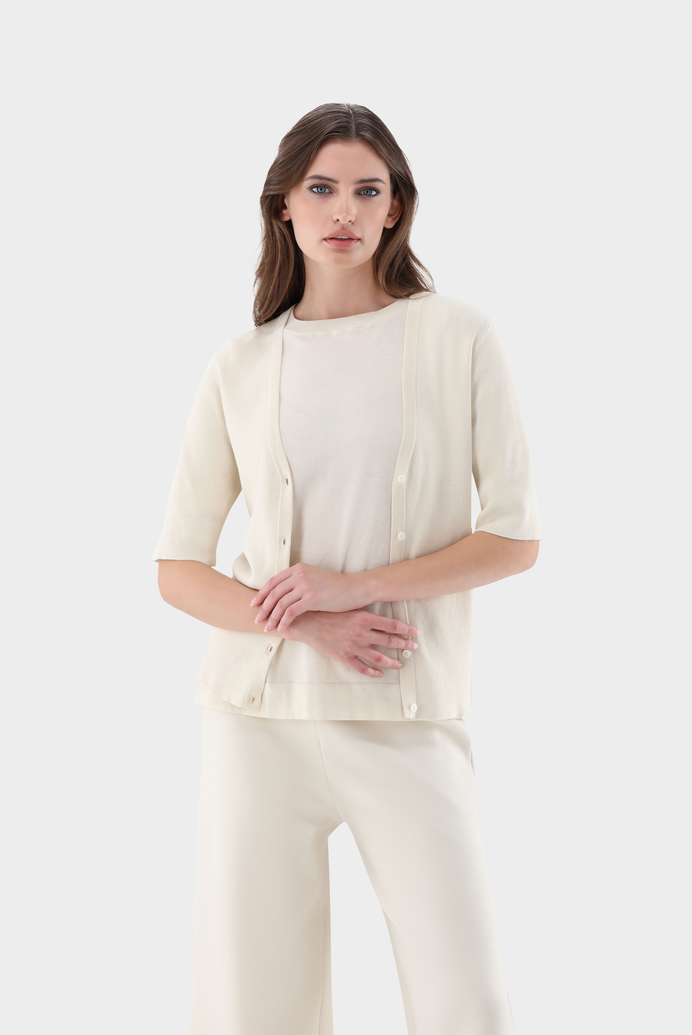 Cardigan aus Rippstrick