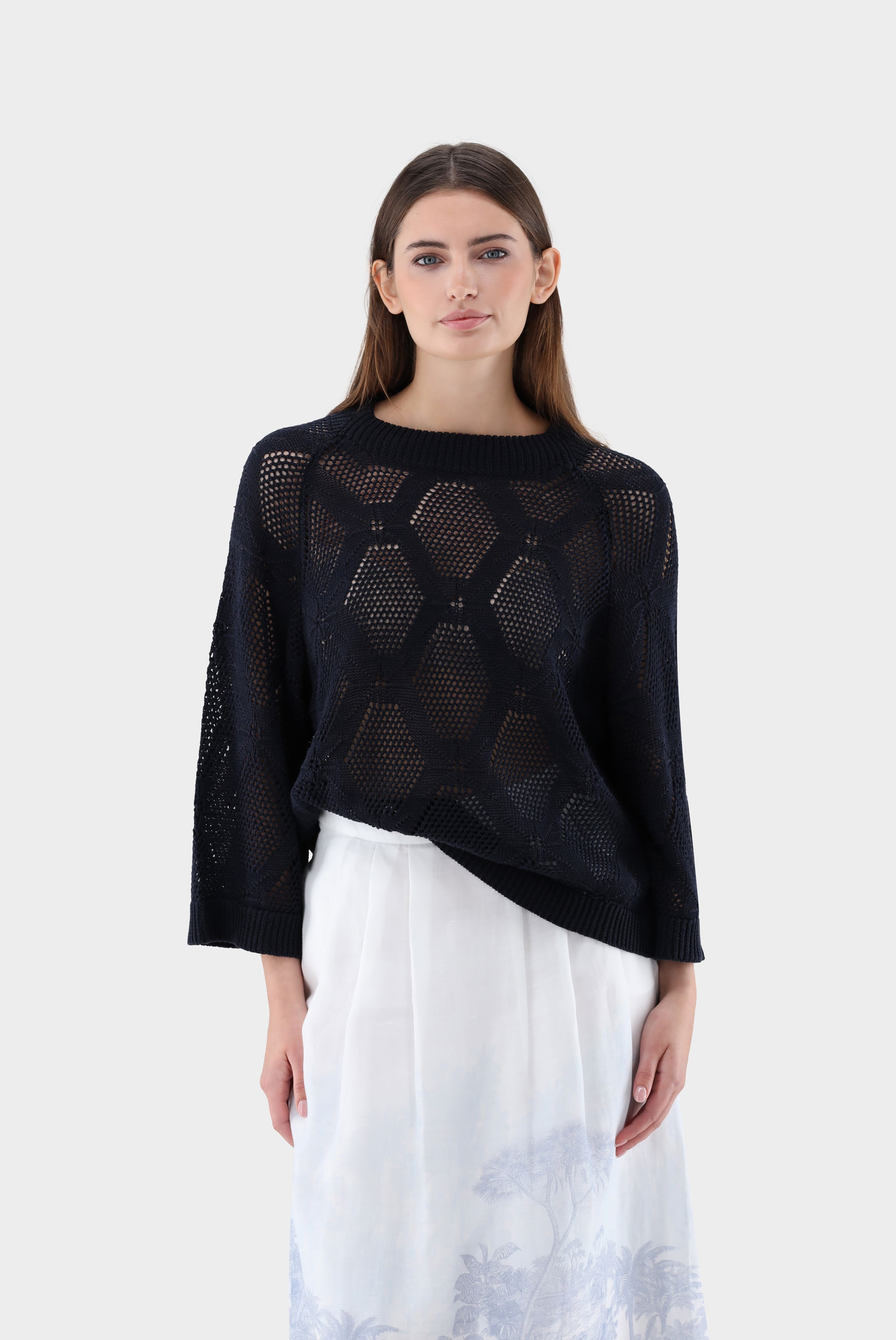 Loose Fit Sweater in openwork knit