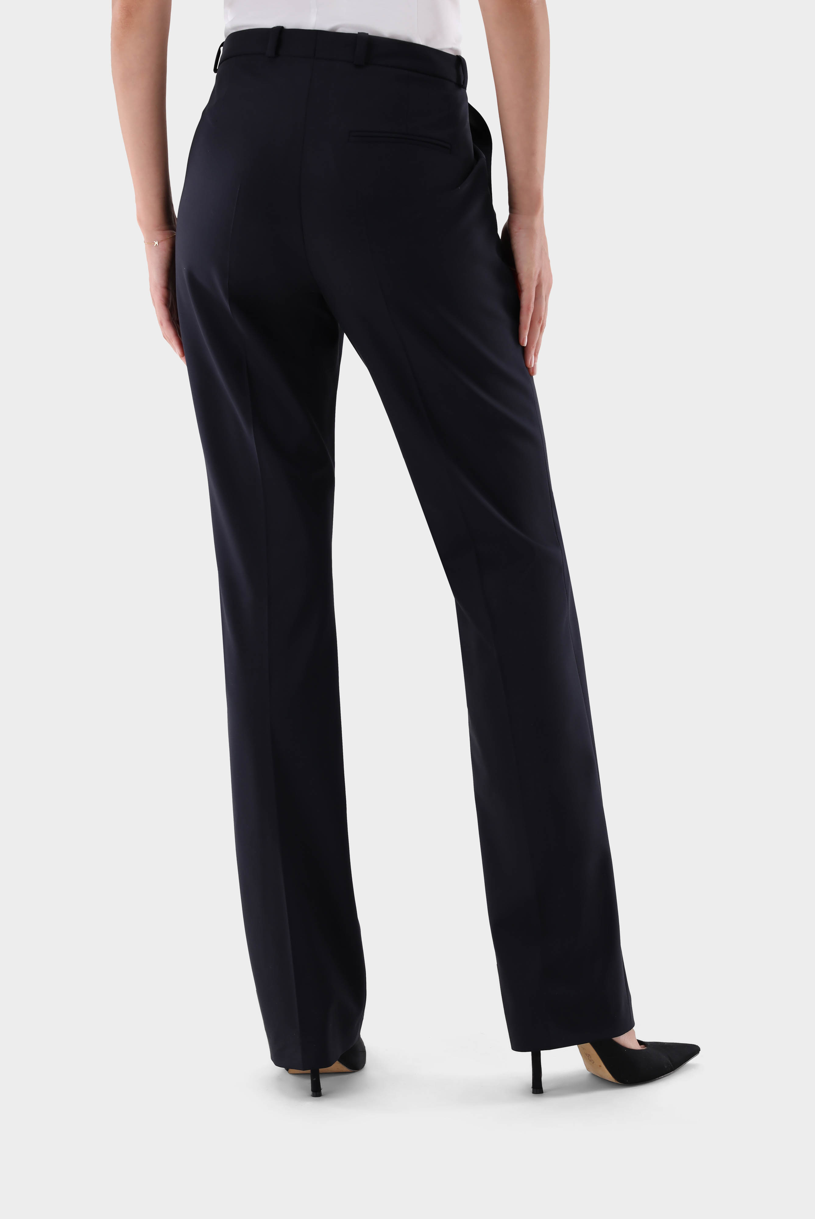 Hose aus Wolle mit Stretch Slim Fit günstig online kaufen