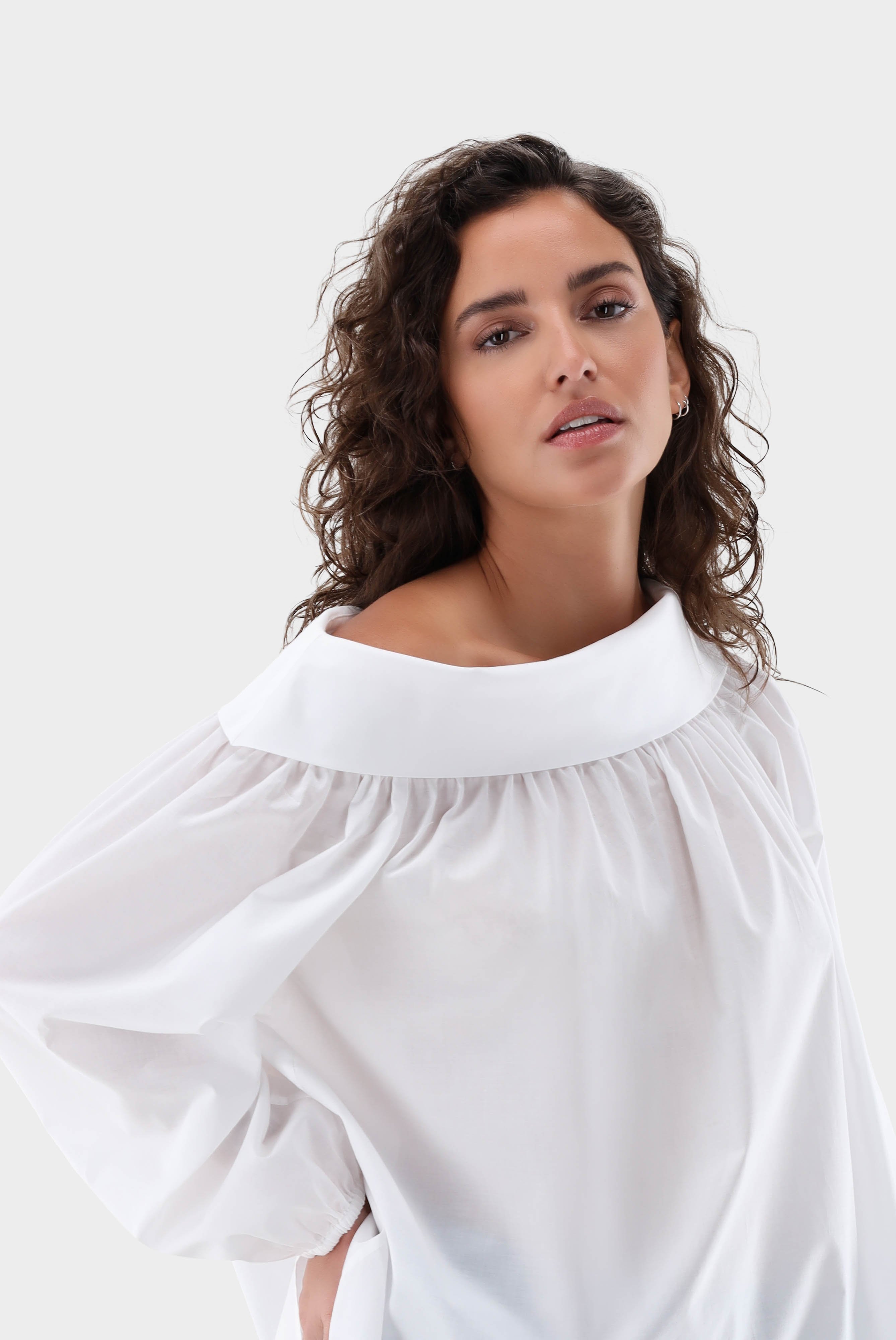 Casual Blouses+One shoulder blouse in cotton batiste+05.528O..160127.000.36