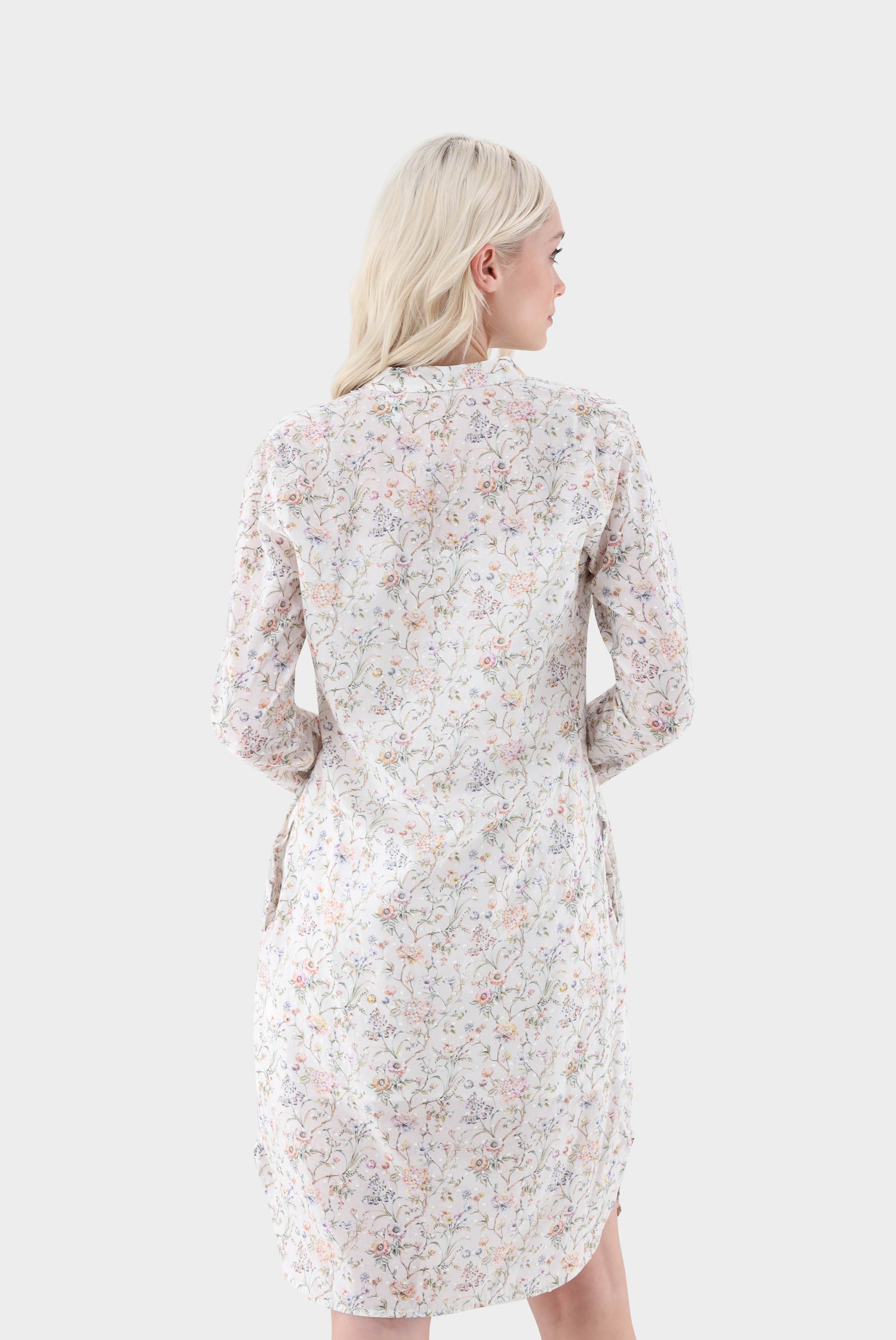 Kleider & Röcke+Knielanges Slip-On Kleid mit Blumen Druck+05.657K.70.170155.117.38