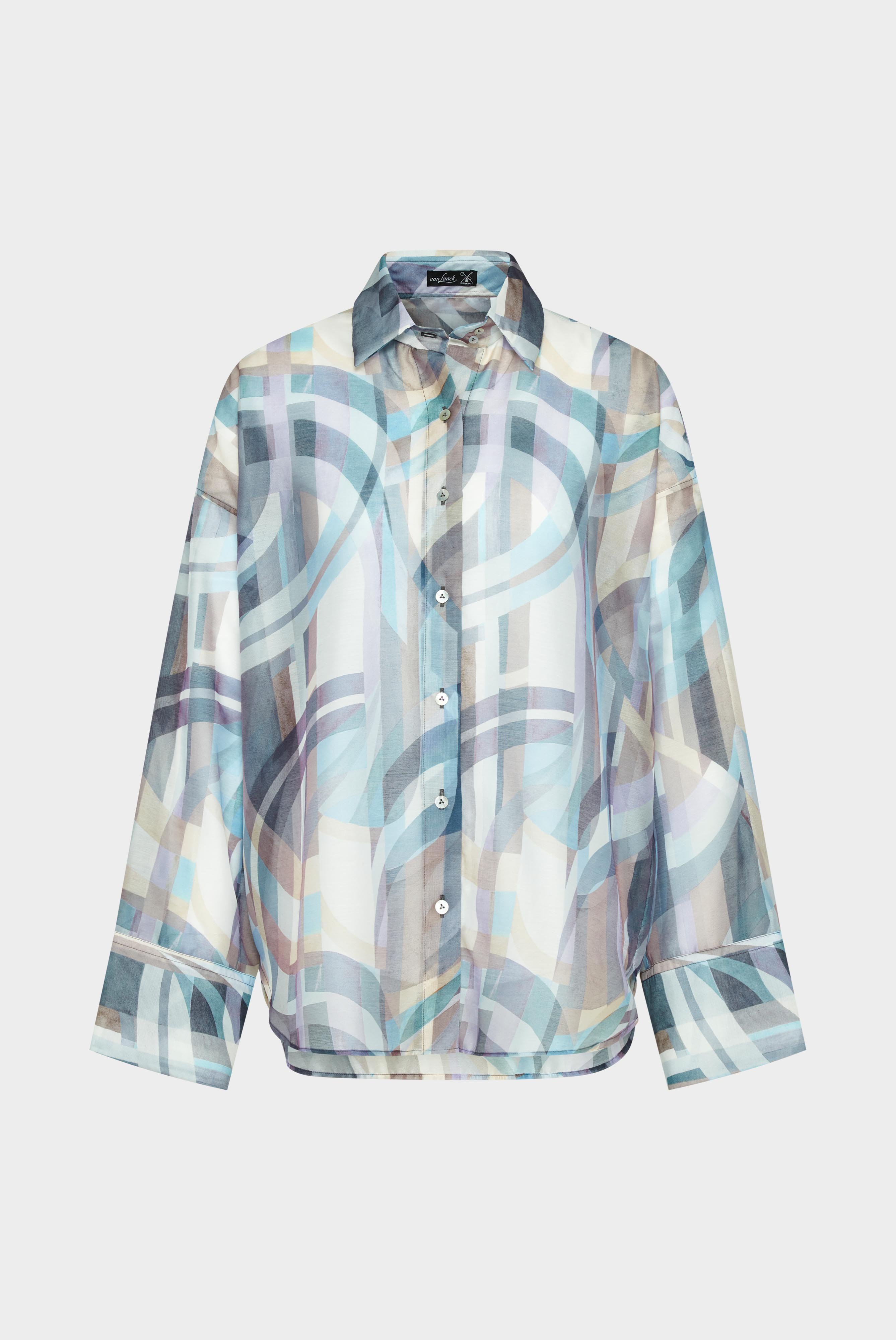Casual Blouses+Oversize shirt blouse with a geometrical print+05.523Z.74.171978.146.36